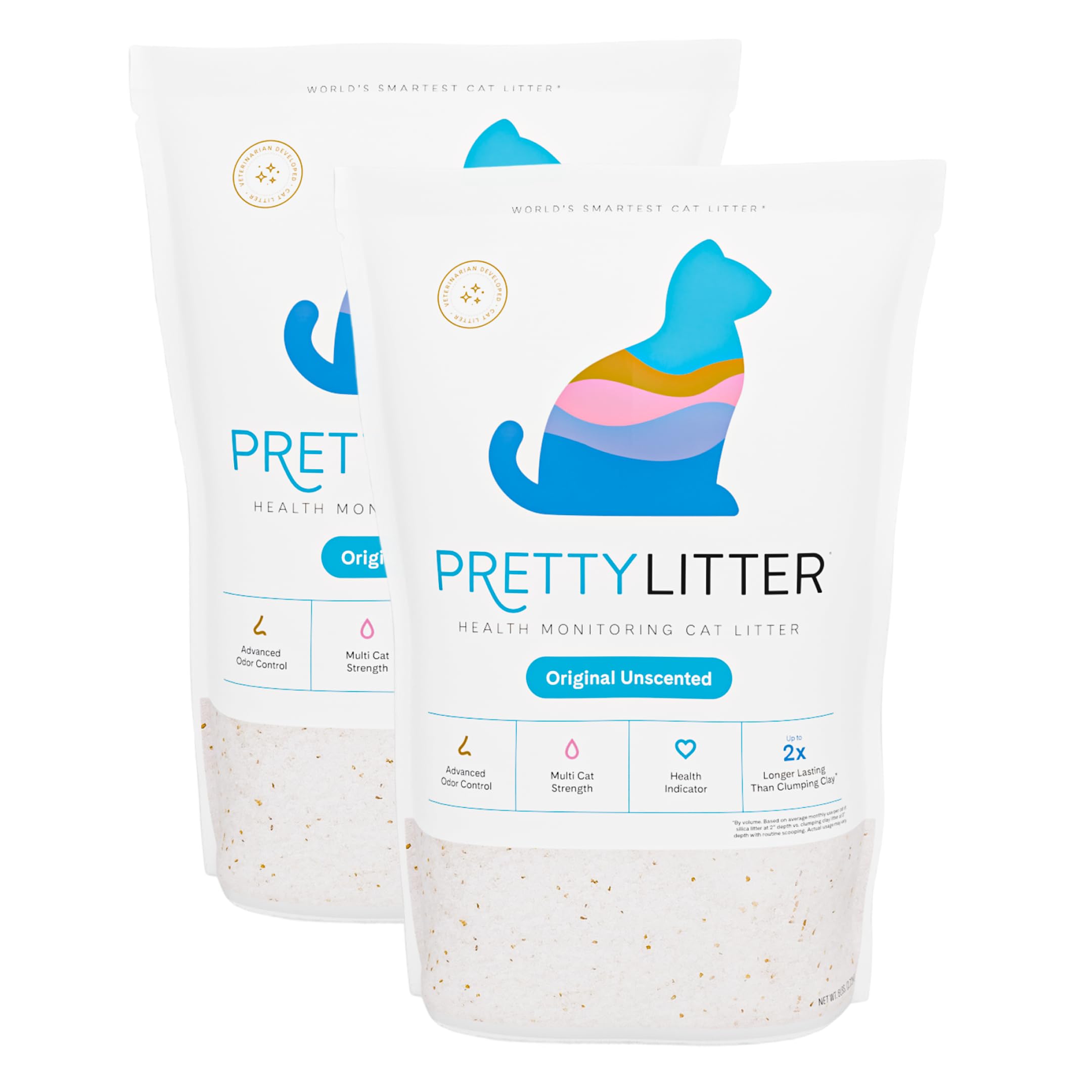 PrettyLitter Health Monitoring Cat Litter, Unscented, 6 lb. Bag