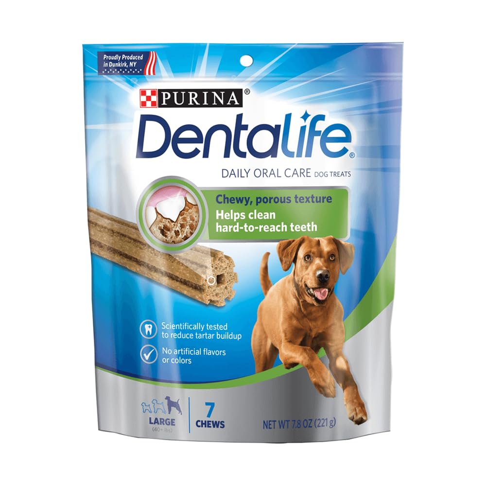 Dentalife Purina Daily Oral Care Dental Dog Treats for Large Dogs, 30 ct