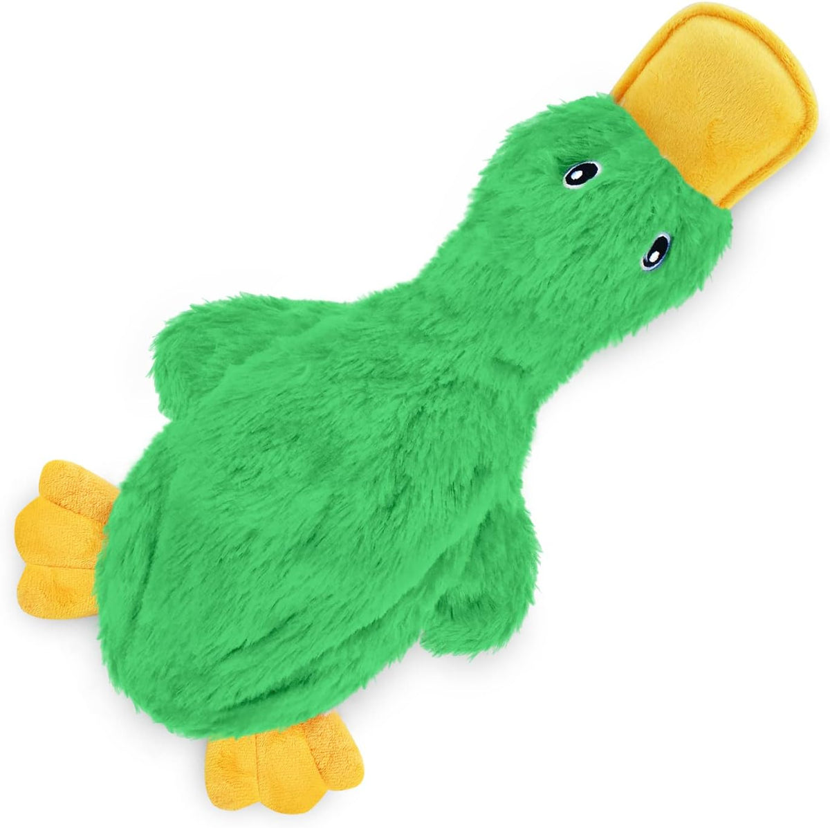 Best Pet Supplies Interactive Squeaky Dog Toy - Crinkle Duck, Yellow