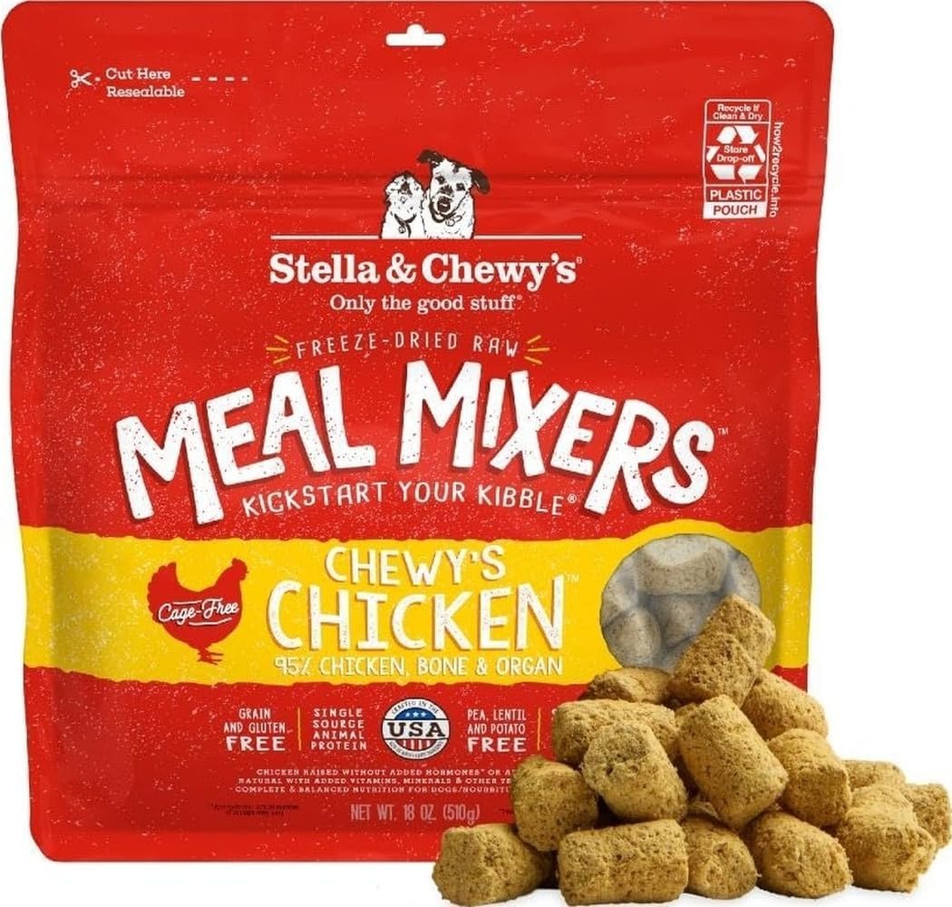 Stella & Chewy's Freeze-Dried Raw Beef Meal Mixers- Dog Food Topper and Mixer - Made with 95% Grass-Fed Beef, Organs & Bone - Perfect for Picky Eaters - Grain-Free - 7 oz