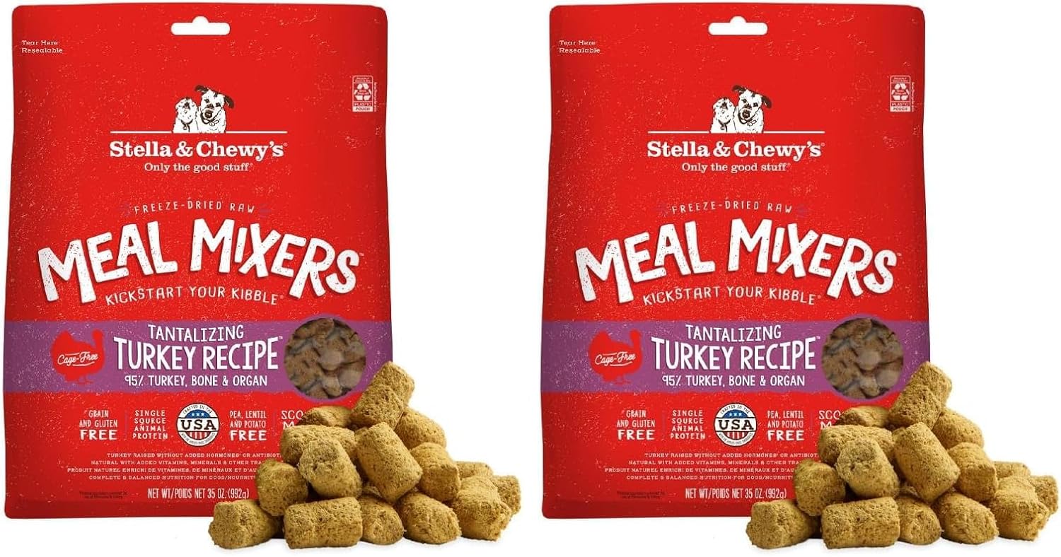 Stella & Chewy's Freeze-Dried Raw Beef Meal Mixers- Dog Food Topper and Mixer - Made with 95% Grass-Fed Beef, Organs & Bone - Perfect for Picky Eaters - Grain-Free - 7 oz