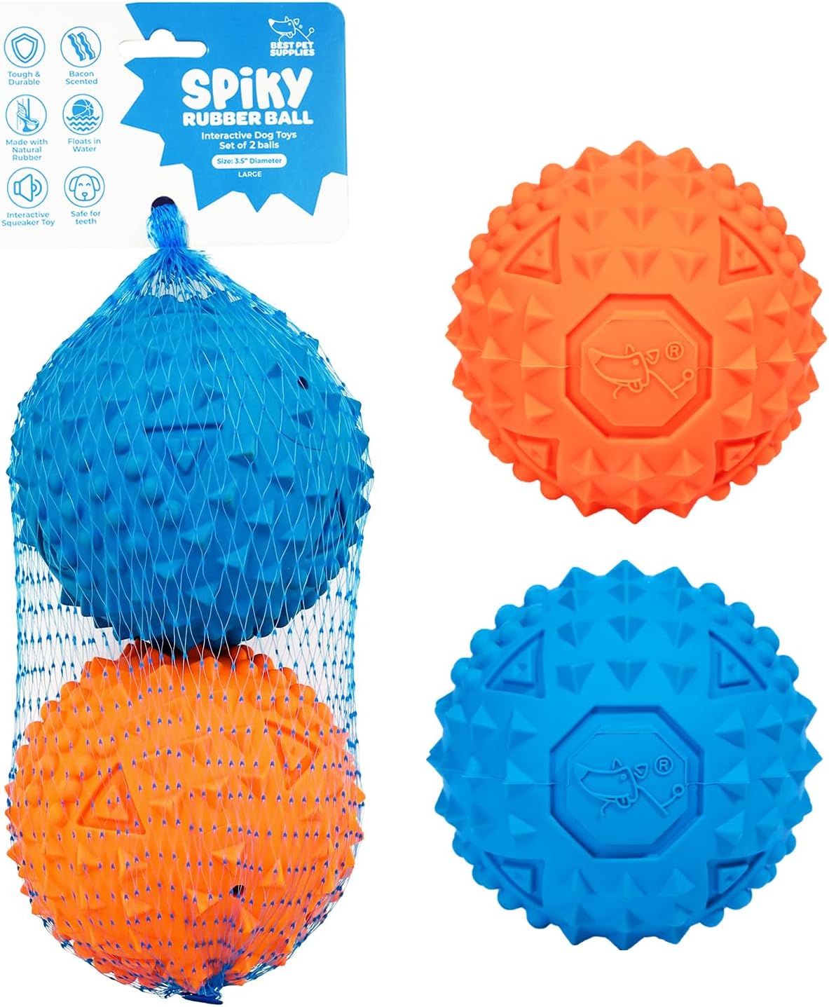 Best Pet Supplies Interactive Squeaky Dog Toy - Crinkle Duck, Yellow