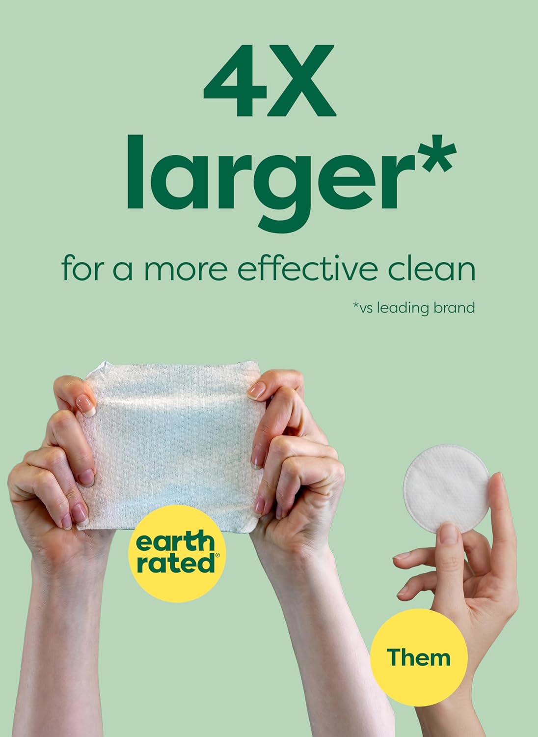 Earth Rated Pet Wipes for Dogs and Cats, Hypoallergenic, Cleaning and Hydrating, for Paws, Body and Butt (Eye Wipes Unscented, 70 Grooming Wipes)