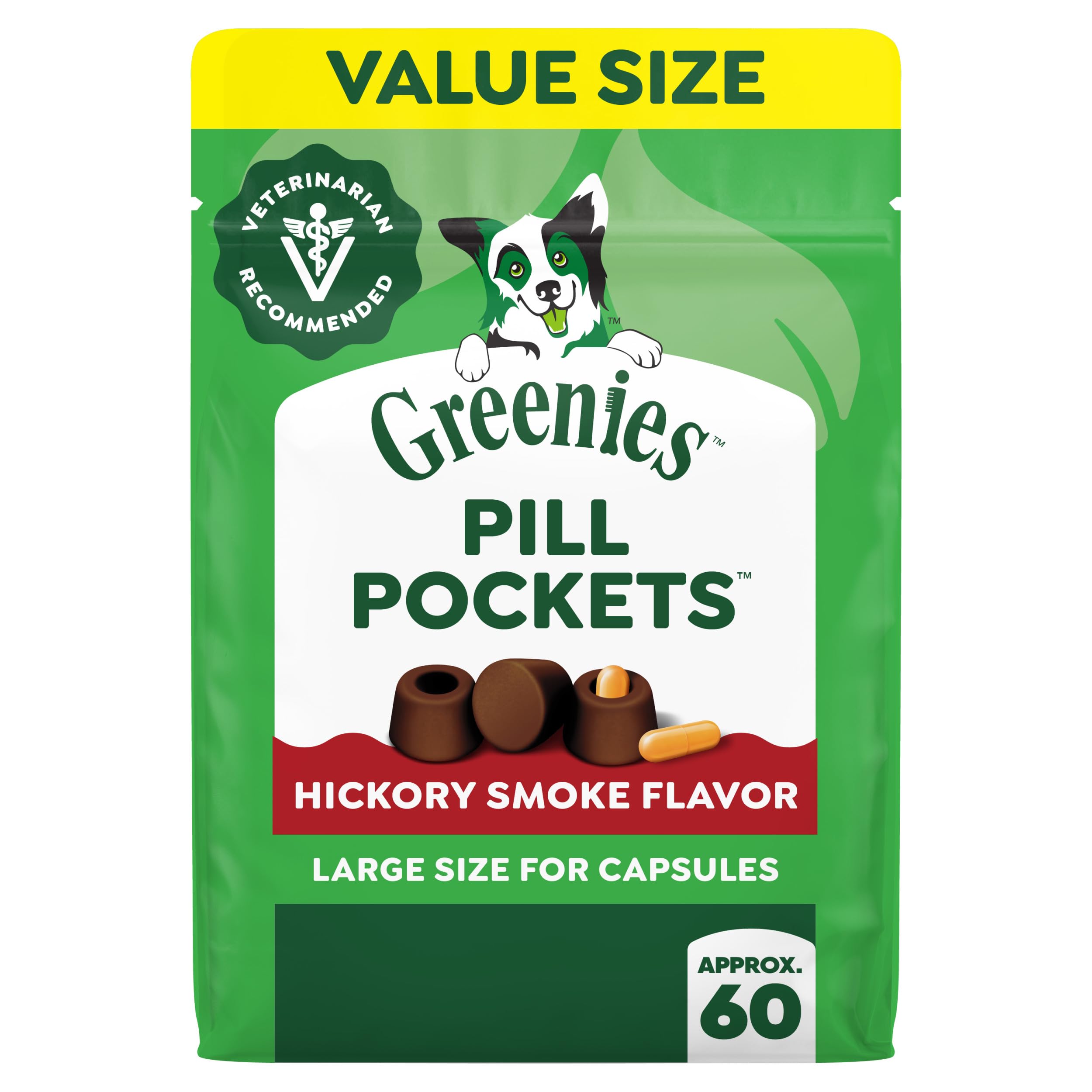 Greenies Pill Pockets Large Size Dog Treats, Peanut Butter, 15.8 oz