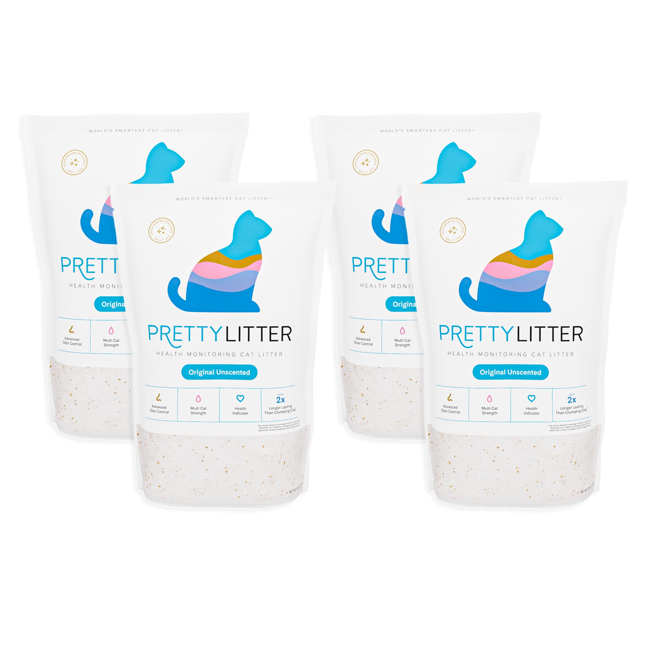 PrettyLitter Health Monitoring Cat Litter, Unscented, 6 lb. Bag