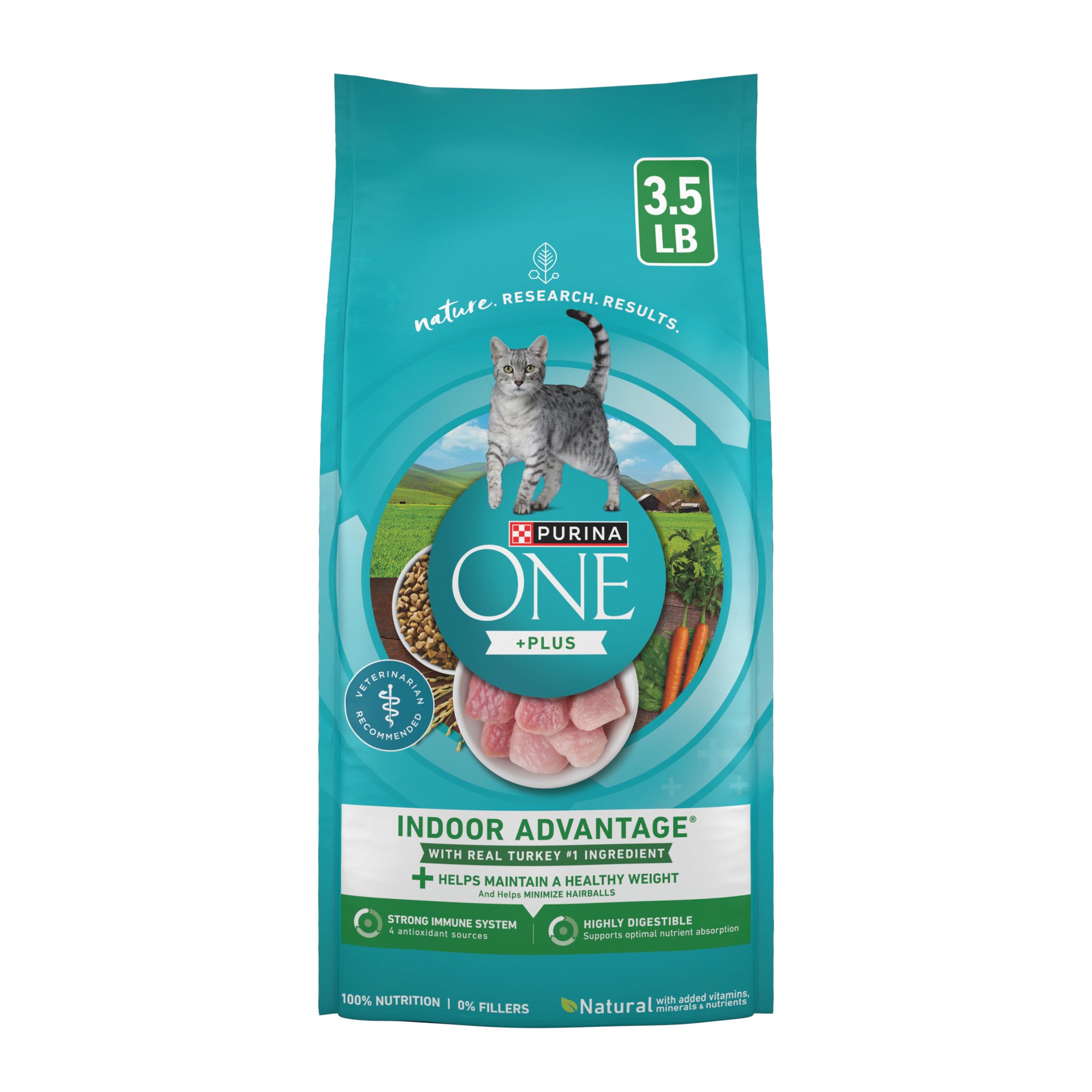 Purina ONE Indoor Advantage Weight Control Dry Cat Food, 16 lb Bag