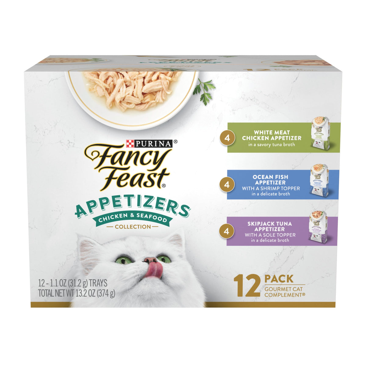 Purina Fancy Feast Wet Cat Food Variety Pack, Medleys Taste of Italy With Garden Greens in Sauce - (Pack of 30) 3 oz. Cans