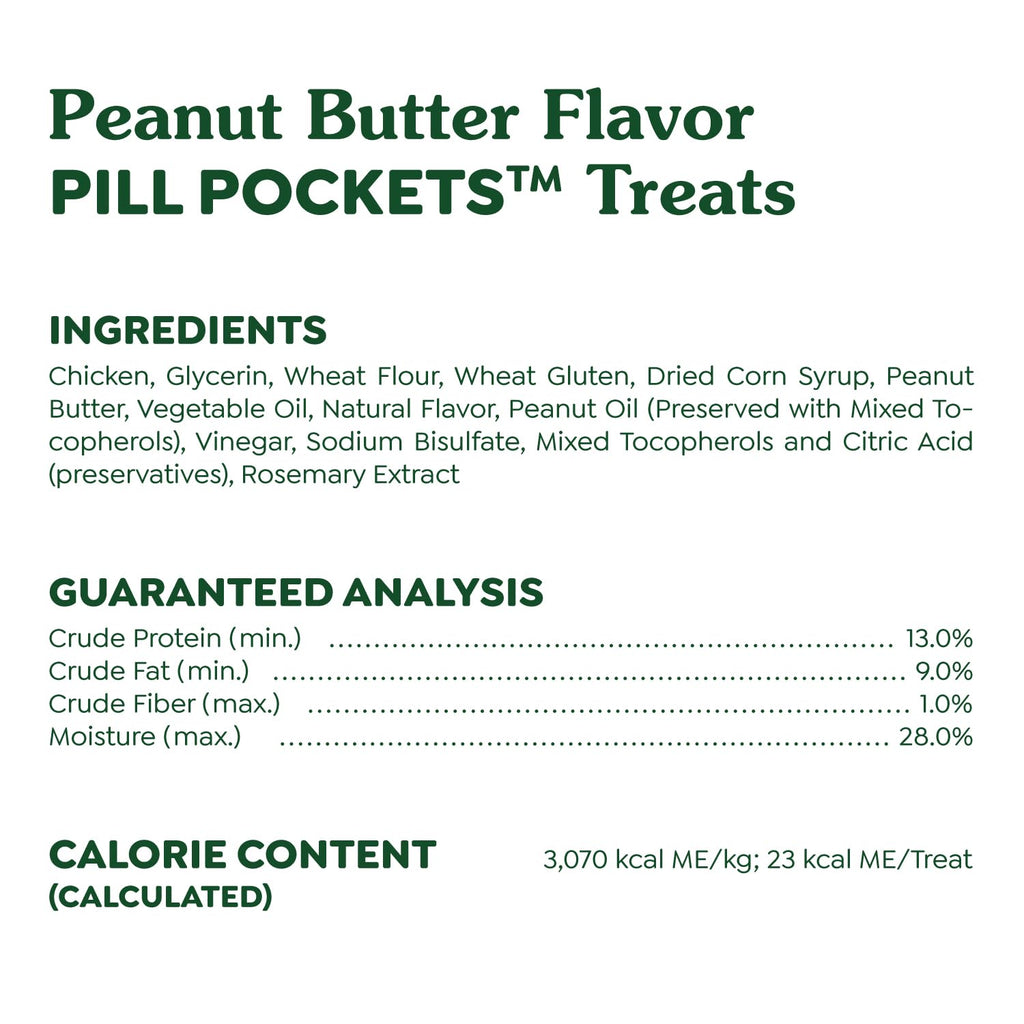 Greenies Pill Pockets Large Size Dog Treats, Peanut Butter, 15.8 oz