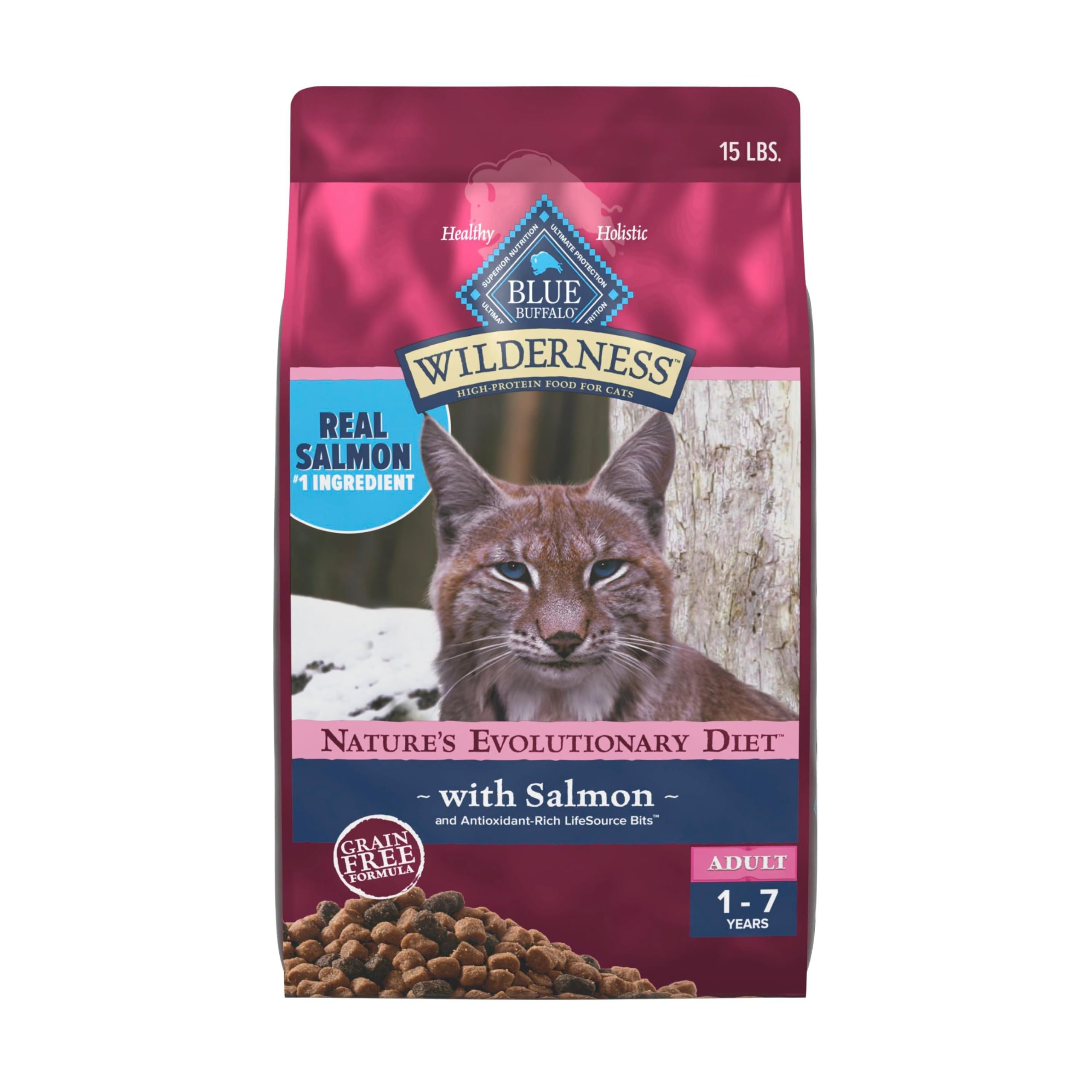 Blue Buffalo Wilderness Chicken Adult Dry Cat Food, Grain-Free, 12 lb
