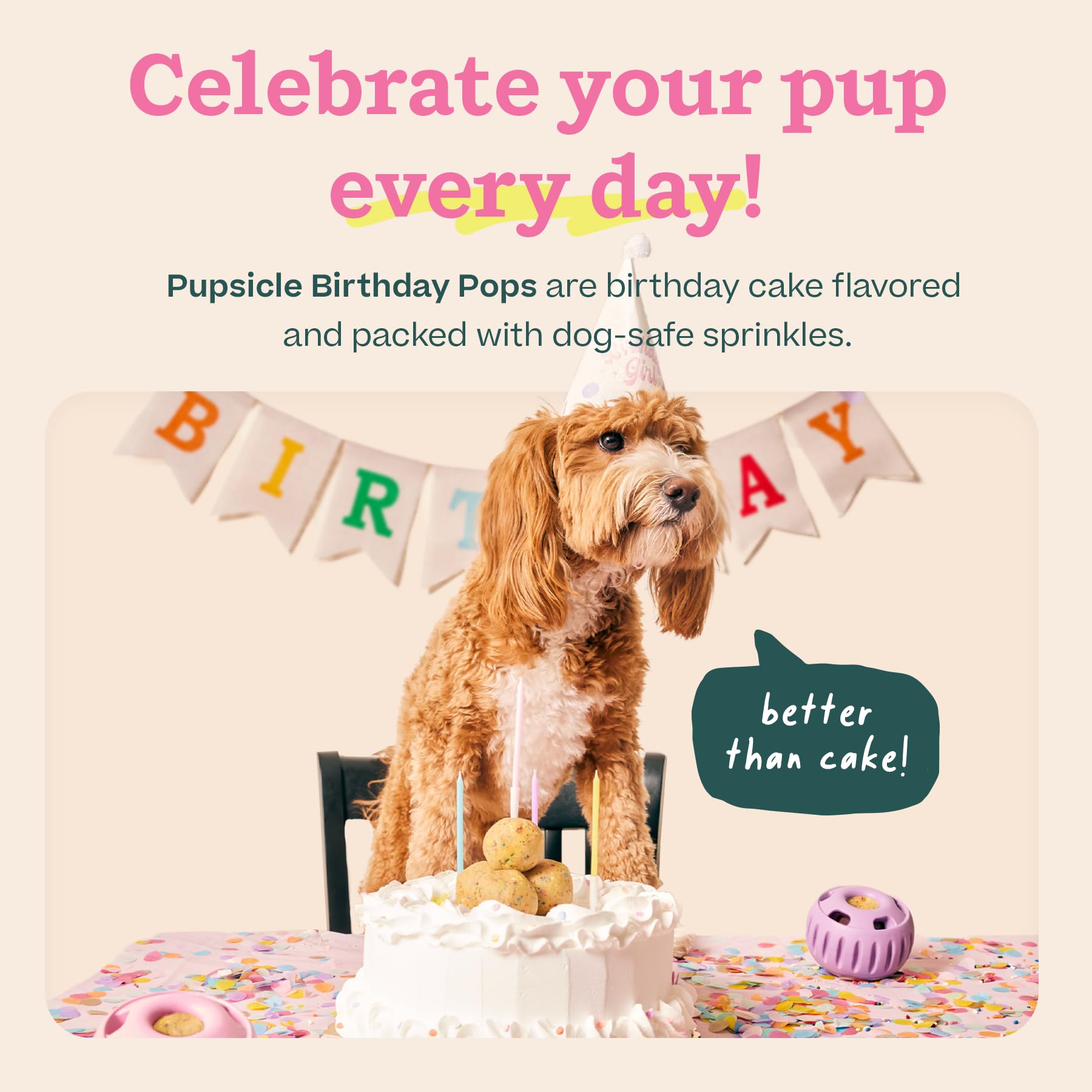 WOOF Pupsicle Peanut Butter & Beef Refill Pops Dog Treats, Large, 7 Count