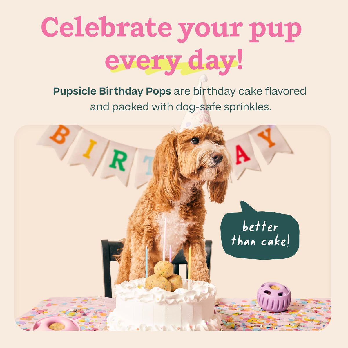 WOOF Pupsicle Peanut Butter & Beef Refill Pops Dog Treats, Large, 7 Count