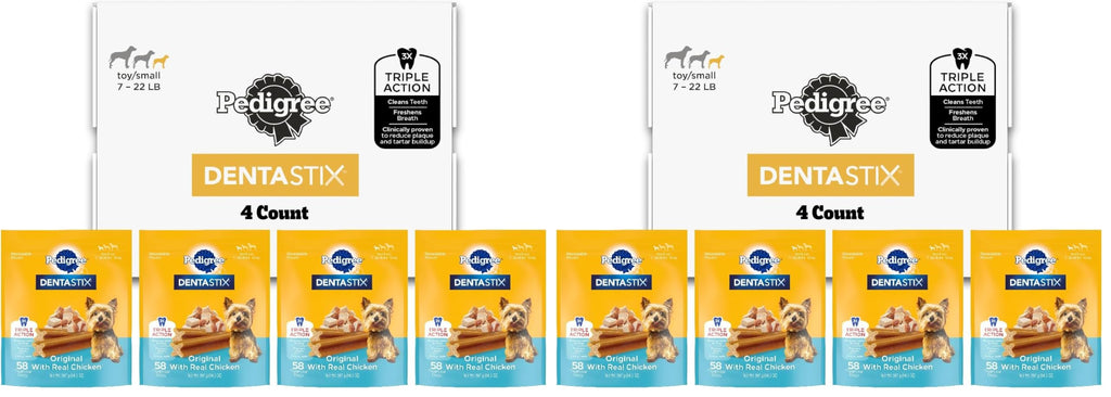 Pedigree Dentastix Small & Toy Breed Dental Dog Treats, Fresh, 102 Count