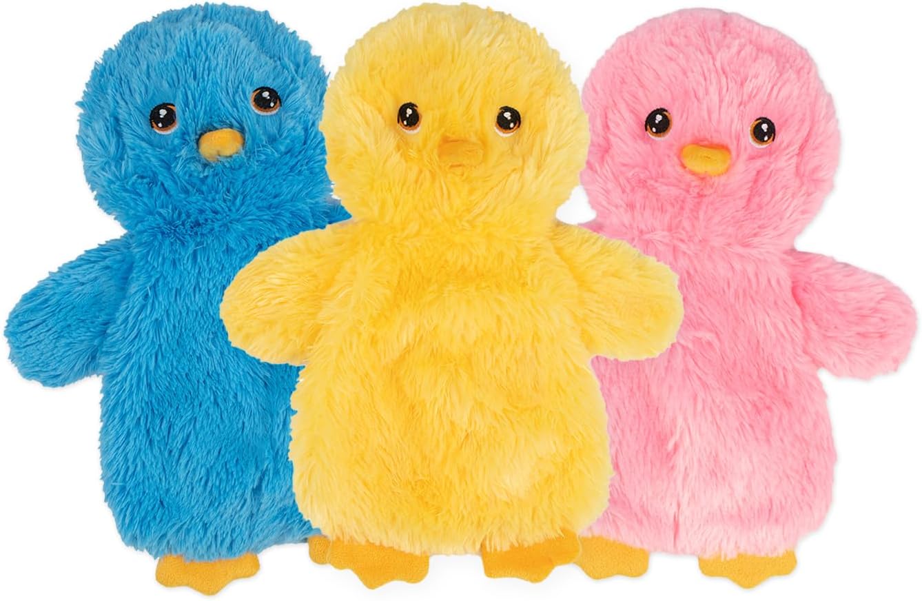 Best Pet Supplies Interactive Squeaky Dog Toy - Crinkle Duck, Yellow