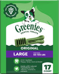 Greenies Large Natural Dental Dog Treats, Original Flavor, 17 Count