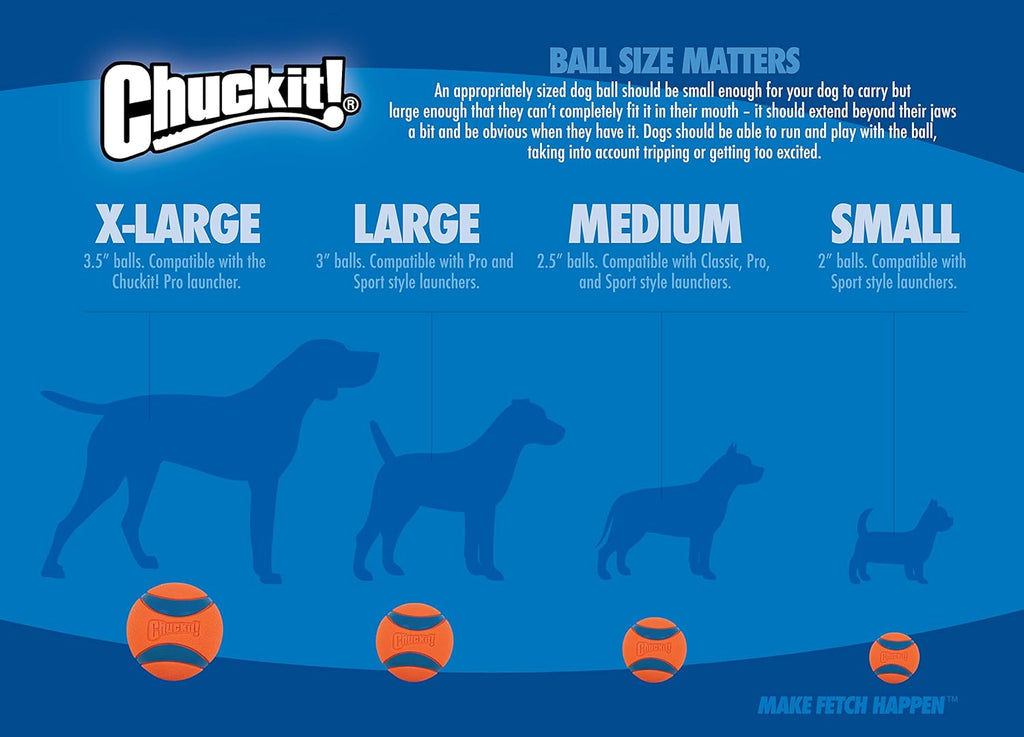 Chuckit! Ultra Ball Dog Toy, Durable Rubber, Medium 2.5-in, 2 Pack