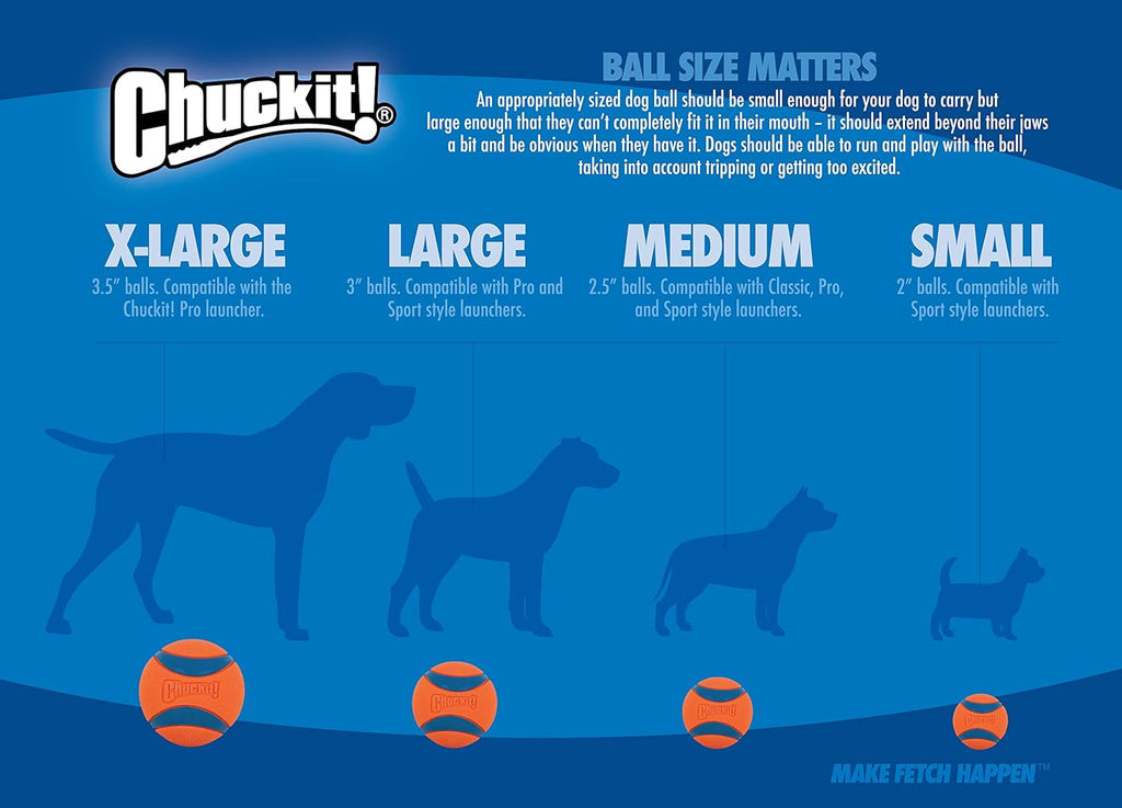 Chuckit! Ultra Ball Dog Toy, Durable Rubber, Medium 2.5-in, 2 Pack