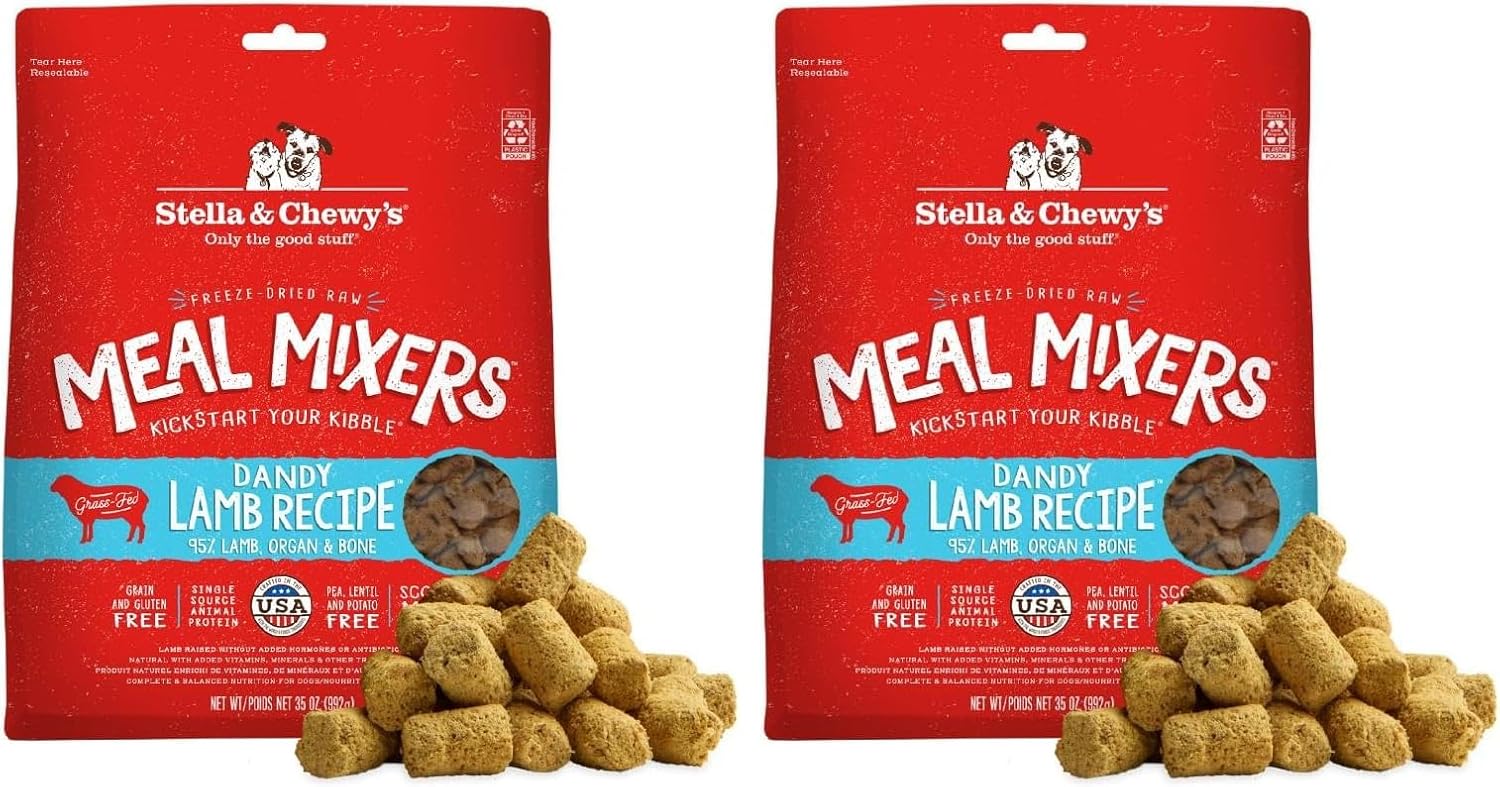 Stella & Chewy's Freeze-Dried Raw Beef Meal Mixers- Dog Food Topper and Mixer - Made with 95% Grass-Fed Beef, Organs & Bone - Perfect for Picky Eaters - Grain-Free - 7 oz