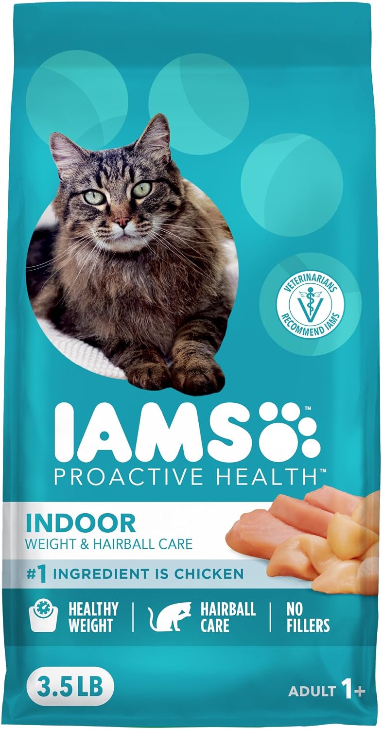 IAMS Proactive Health Indoor Dry Cat Food, Chicken & Turkey, 7 lb