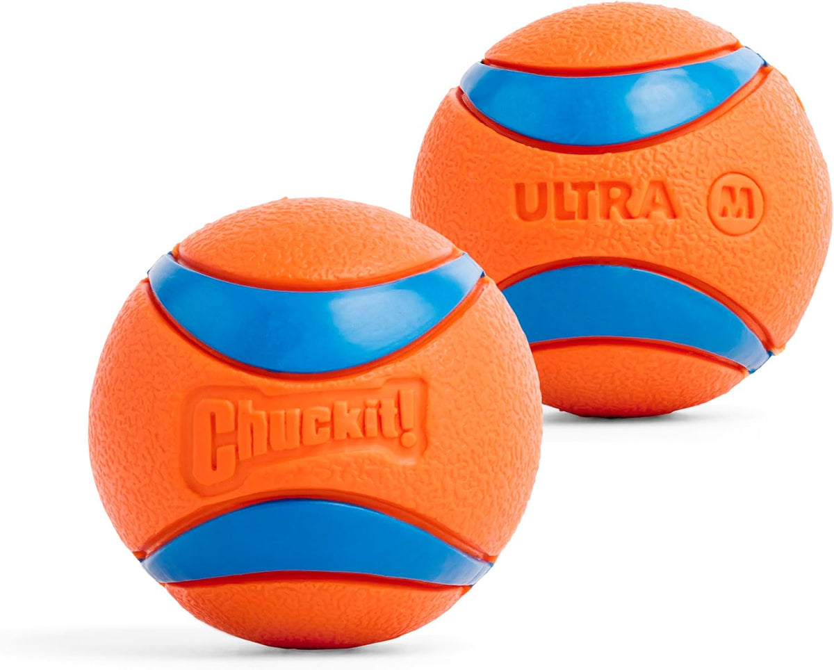 Chuckit! Ultra Ball Dog Toy, Durable Rubber, Medium 2.5-in, 2 Pack