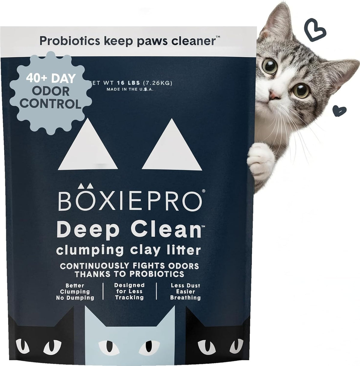 BoxiePro Bot Probiotic Cat Litter Automatic Box 40+ Day Odor Control 16 lb