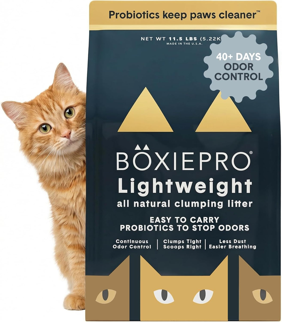 BoxiePro Bot Probiotic Cat Litter Automatic Box 40+ Day Odor Control 16 lb
