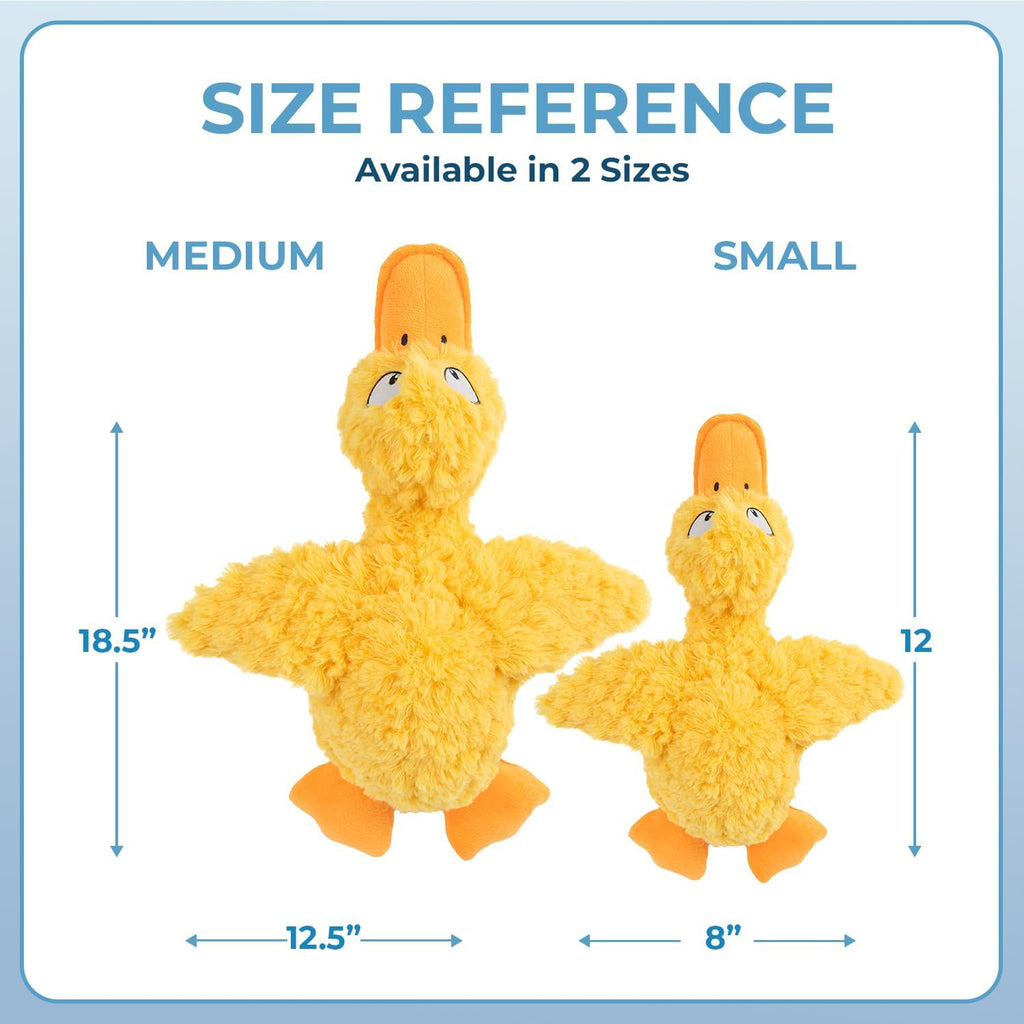 Best Pet Supplies Interactive Squeaky Dog Toy - Crinkle Duck, Yellow