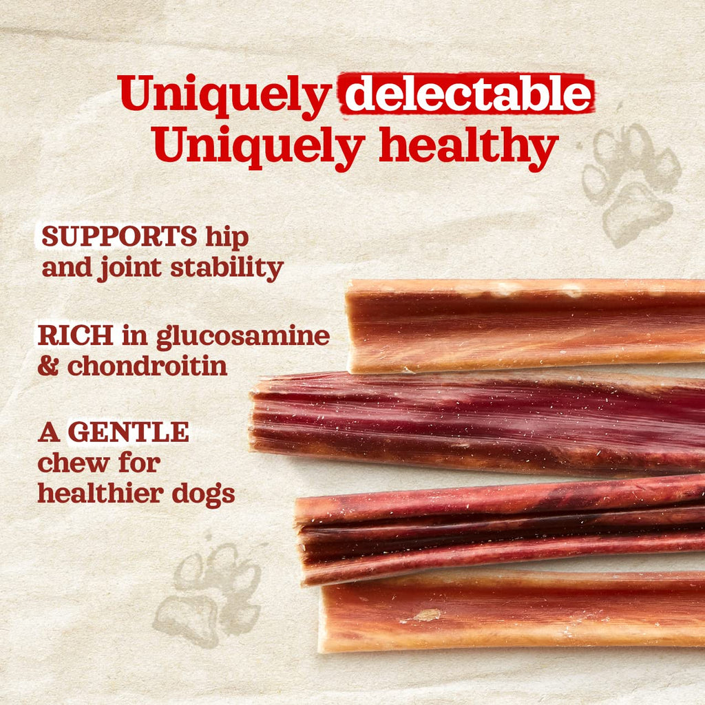 Natural Farm Odor-Free Bully Sticks (6 Inch, 25 count),1.3 lb. Bag, Fully Digestible 100% Beef Pizzle Chews,Grass-Fed, Non-GMO,Grain-Free, Natural Long-Lasting Chews for Small & Large Dogs. Pack of 25