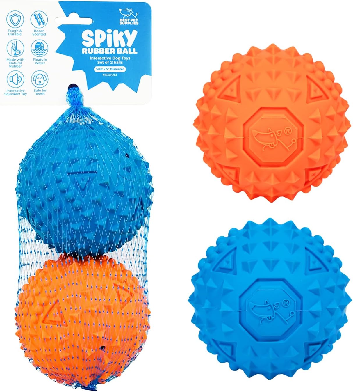 Best Pet Supplies Interactive Squeaky Dog Toy - Crinkle Duck, Yellow