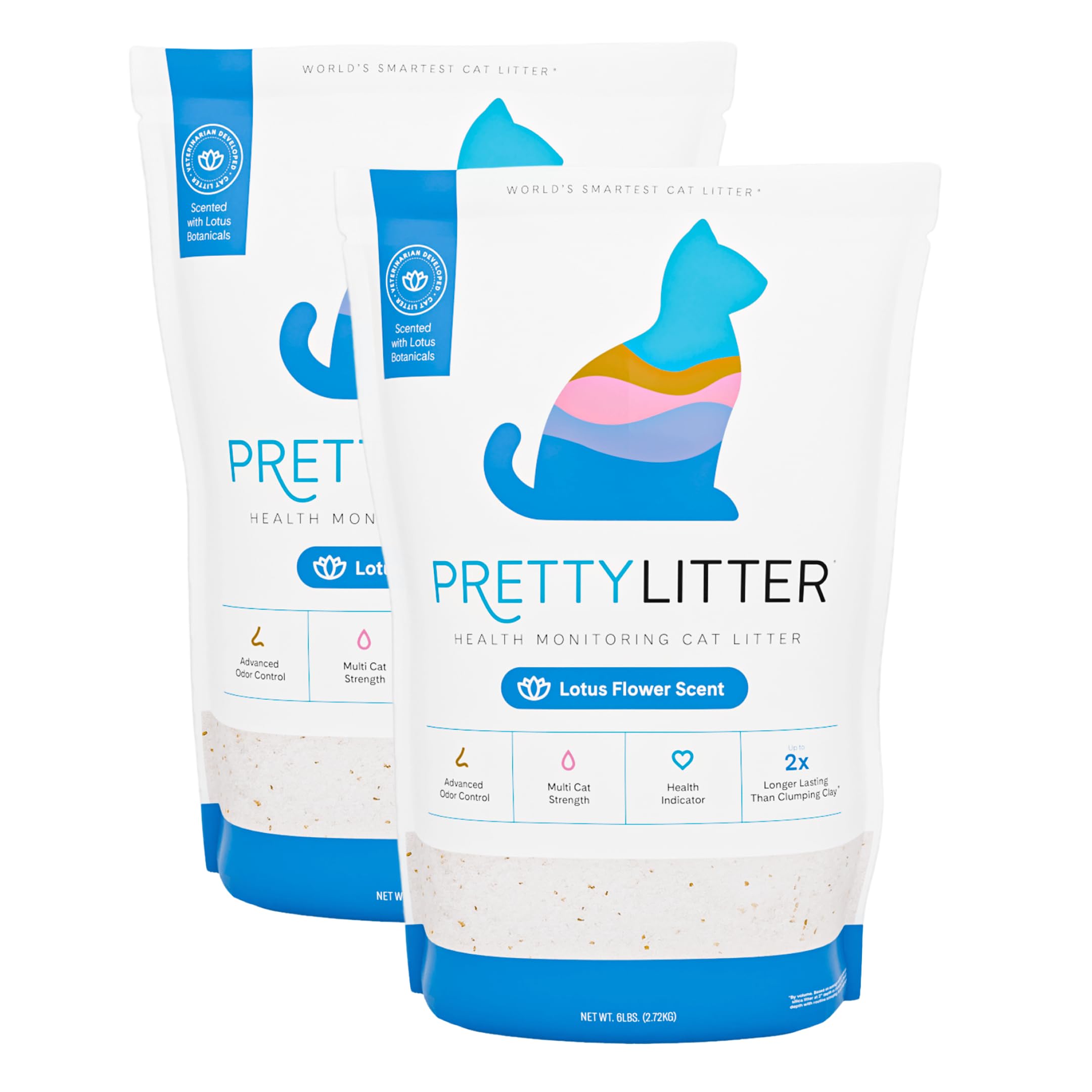 PrettyLitter Health Monitoring Cat Litter, Unscented, 6 lb. Bag