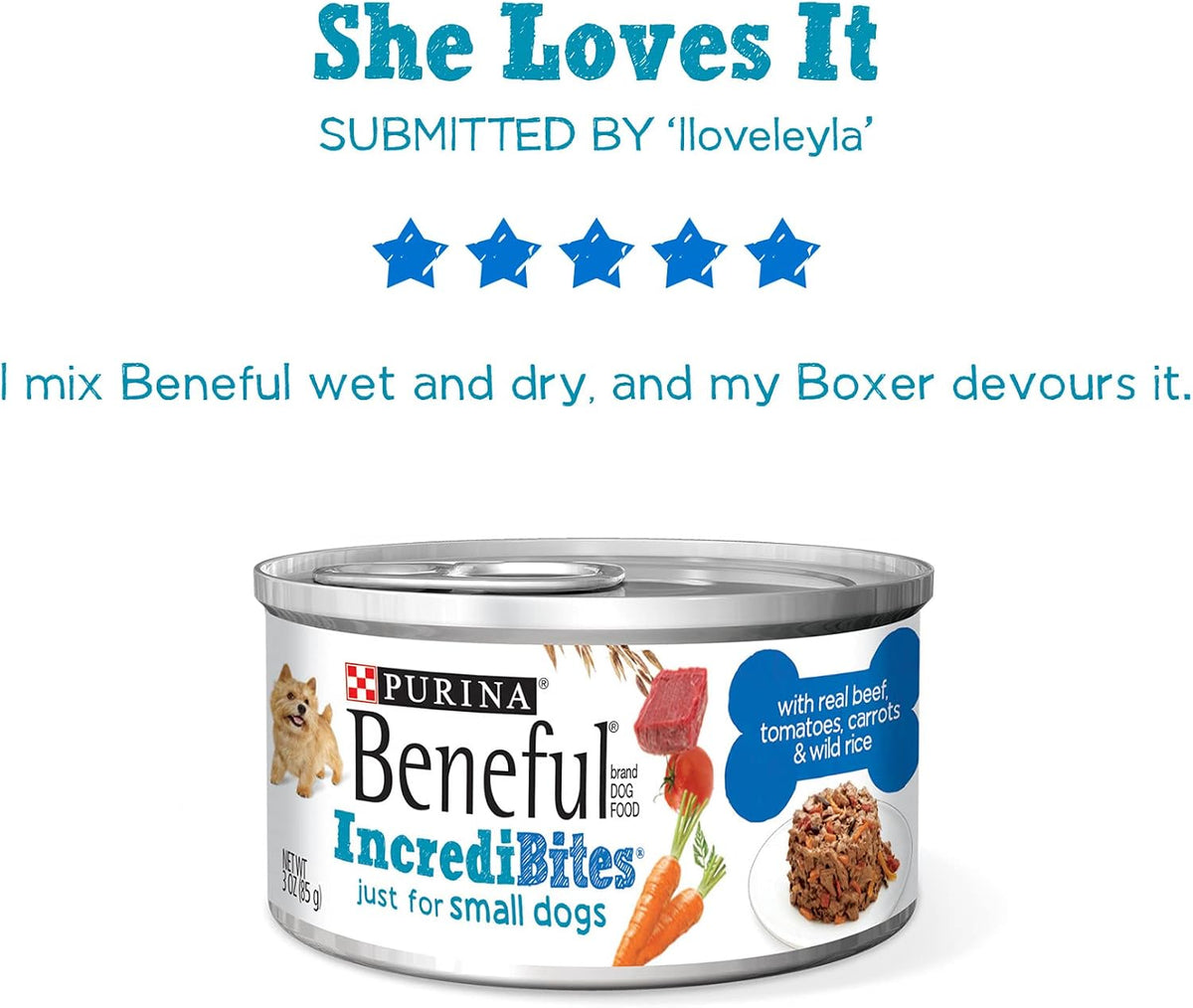 Purina Beneful Small Breed Wet Dog Food Variety Pack, (30) 3 oz Cans