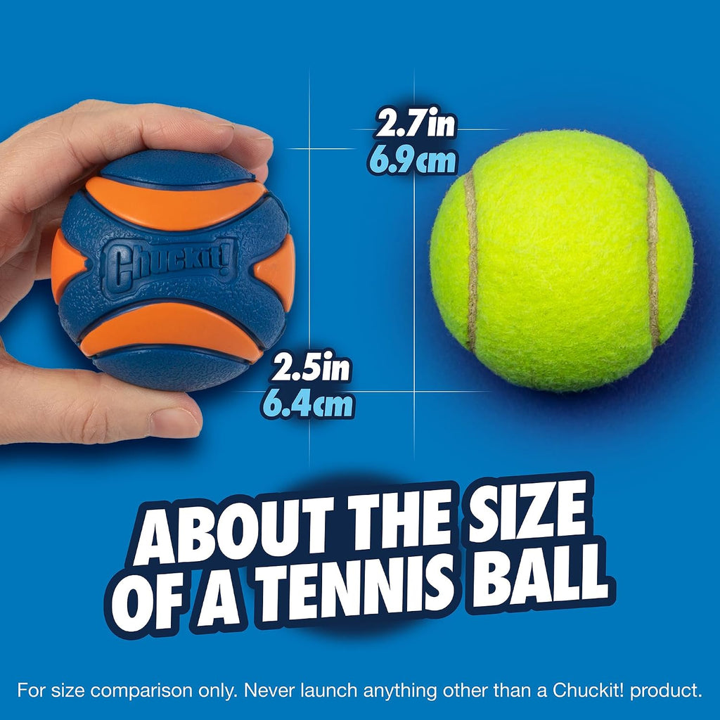 Chuckit! Ultra Ball Dog Toy, Durable Rubber, Medium 2.5-in, 2 Pack