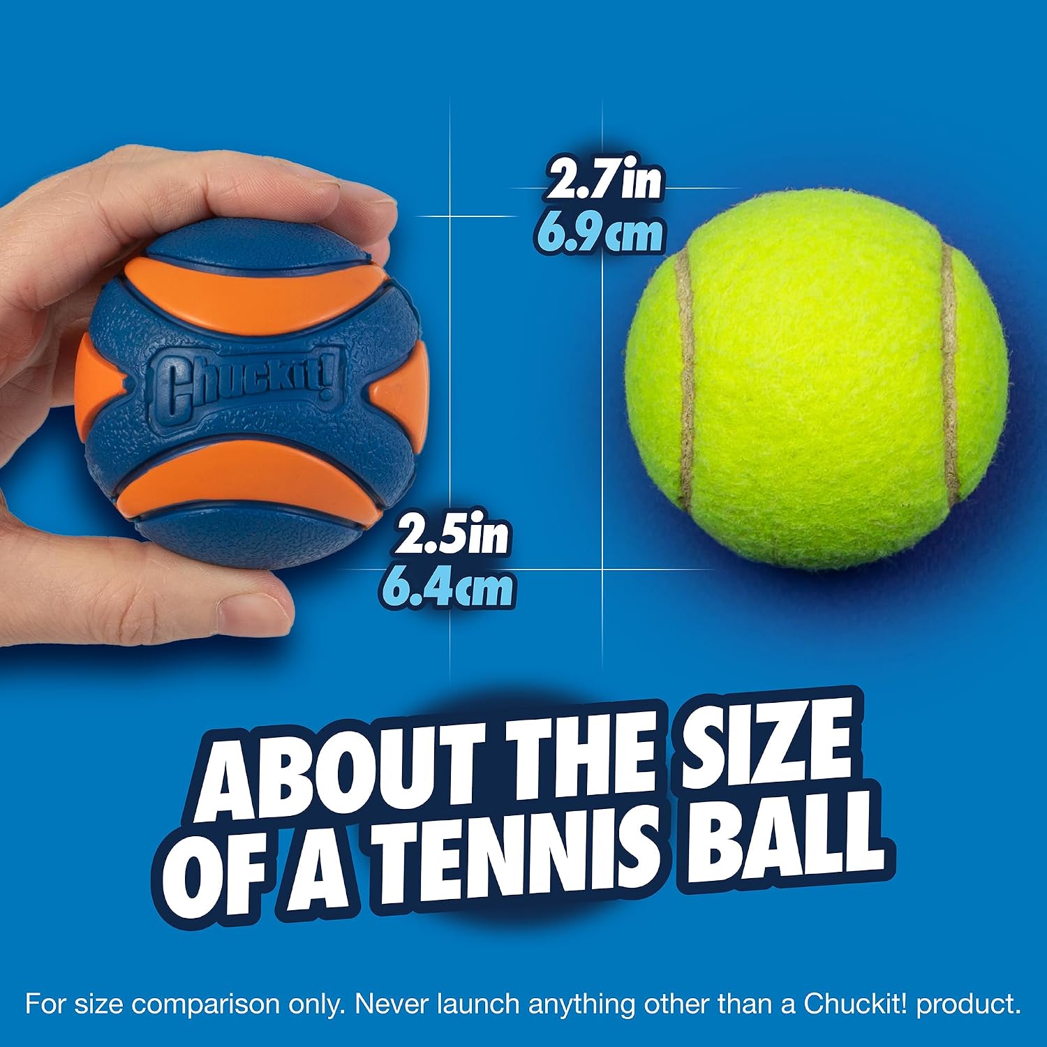 Chuckit! Ultra Ball Dog Toy, Durable Rubber, Medium 2.5-in, 2 Pack