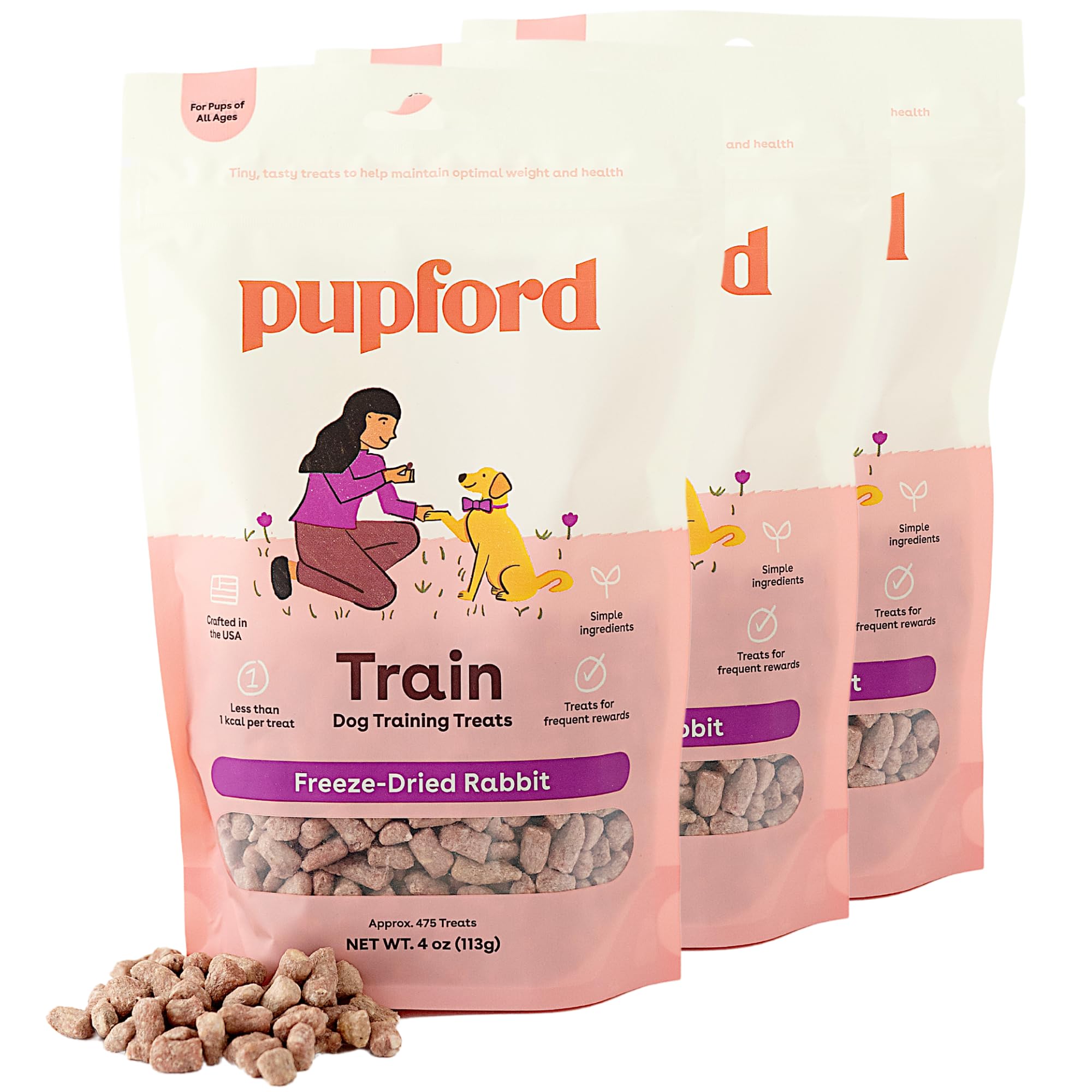 Pupford Freeze Dried Training Treats for Dogs & Puppies (Chicken, 4 oz)