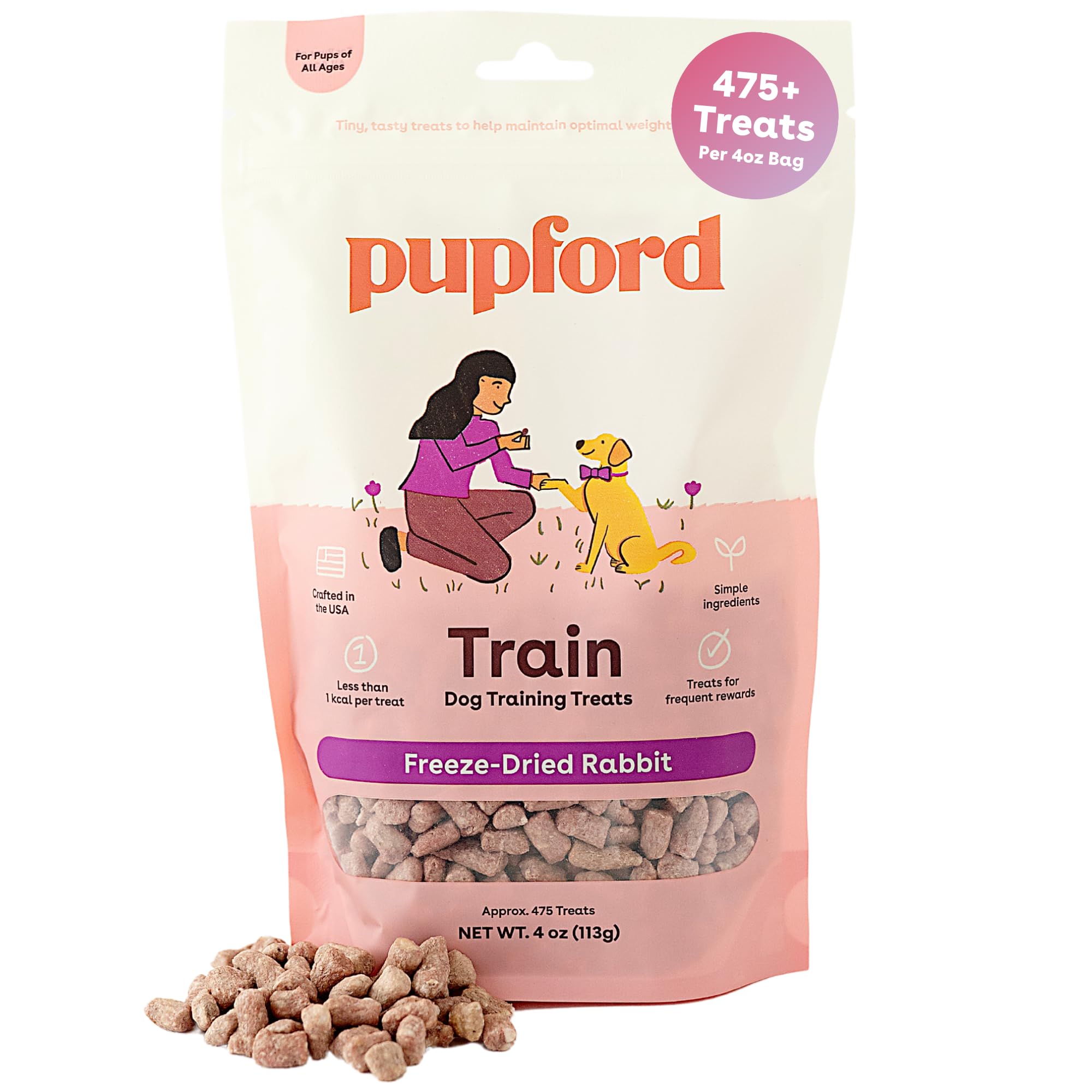 Pupford Freeze Dried Training Treats for Dogs & Puppies (Chicken, 4 oz)