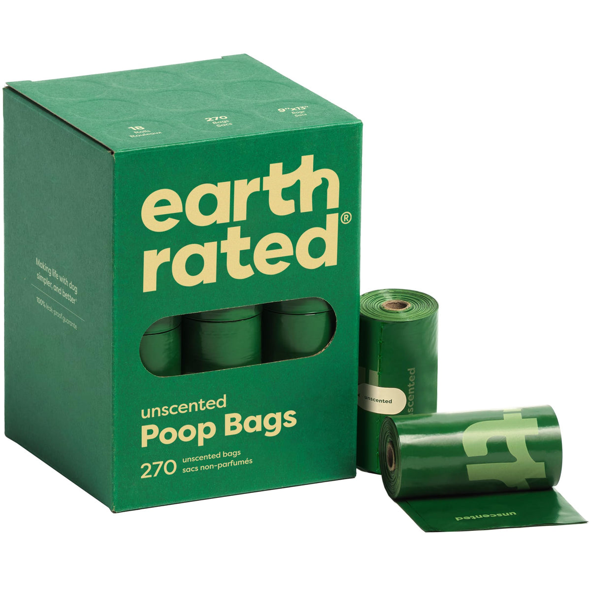 Earth Rated Dog Poop Bags on Refill Rolls, 270 Bags, Lavender