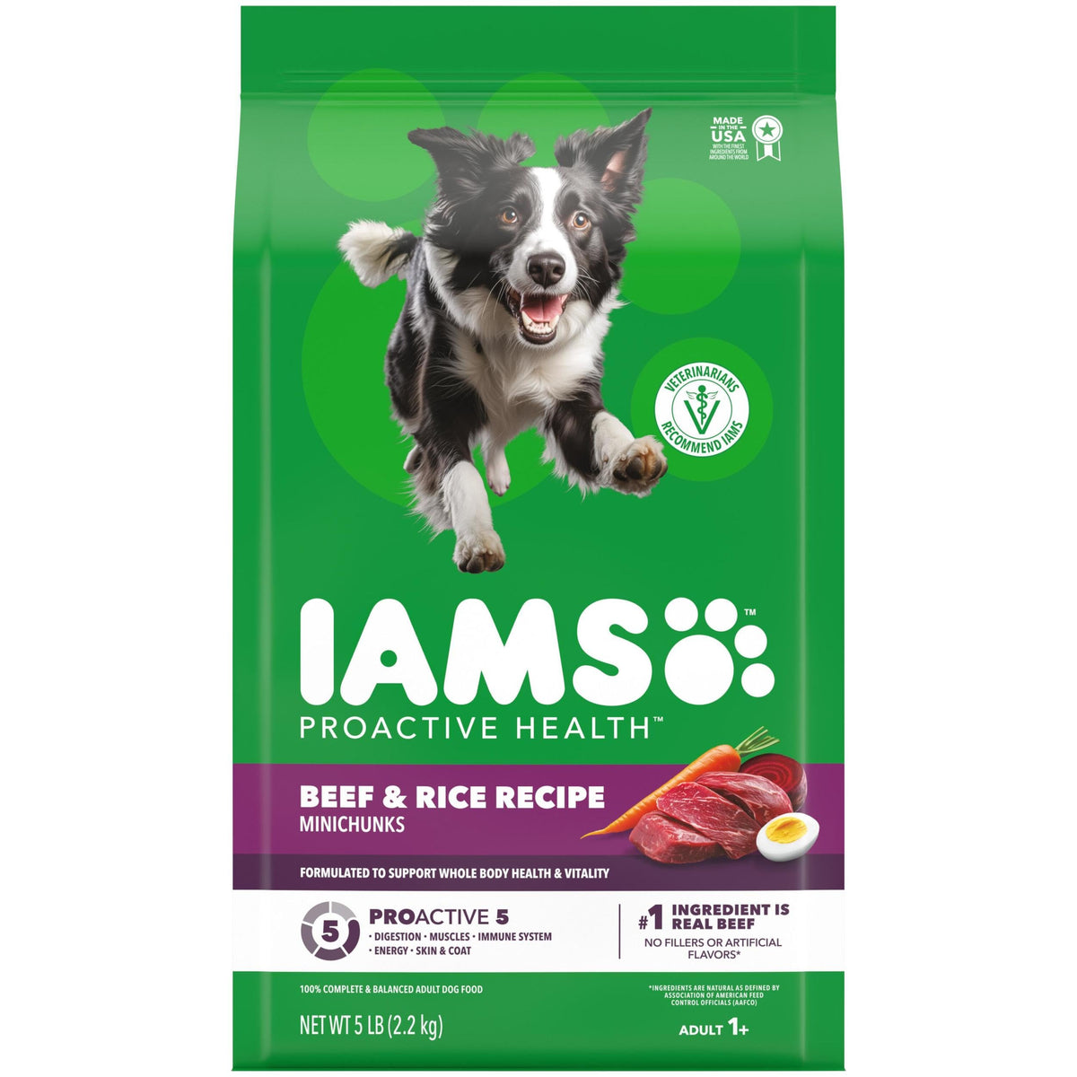 IAMS Proactive Health Adult Minichunks Dry Dog Food, Chicken, 40 lb