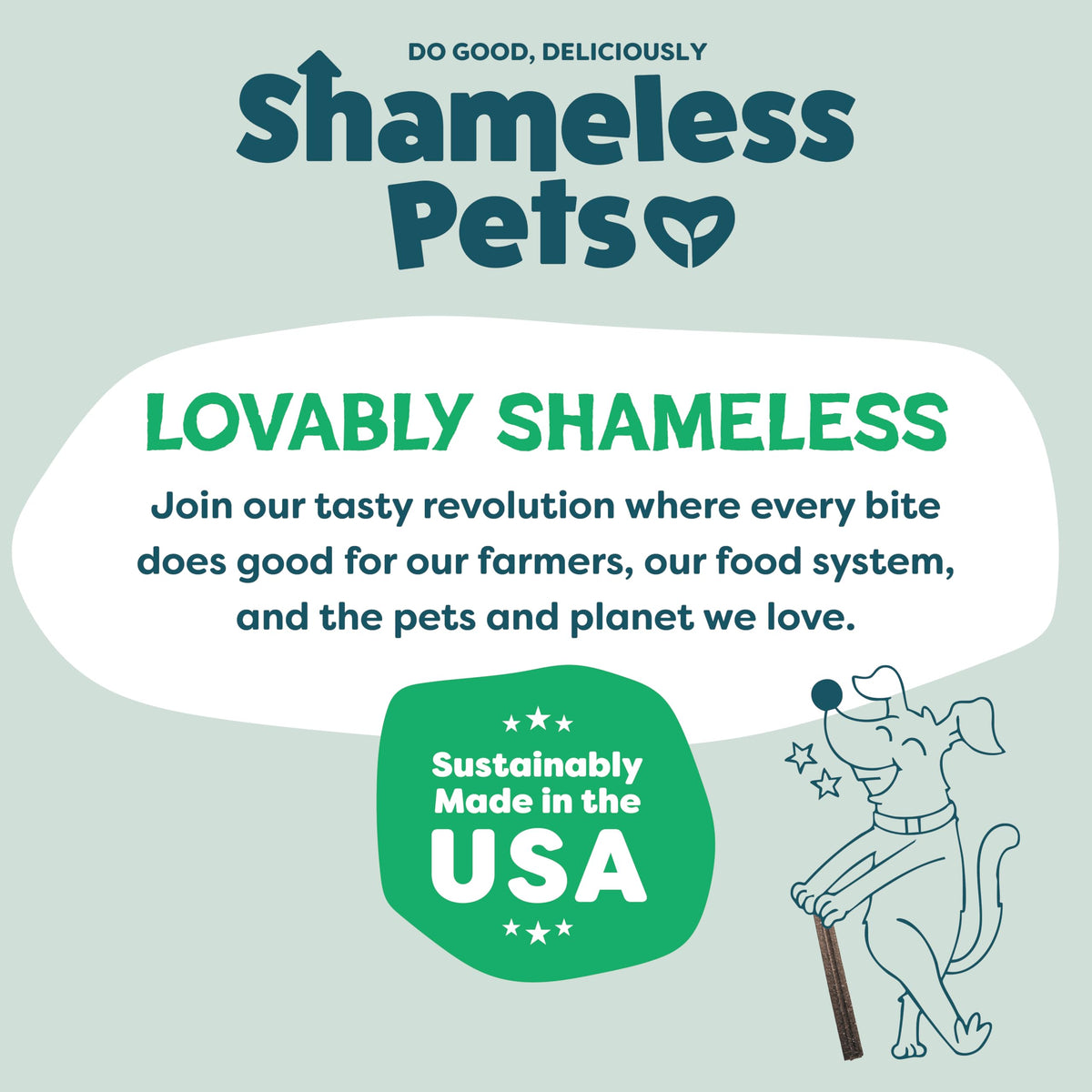 Shameless Pets Blueberry & Mint Dental Chews for Dogs, 8 Chews
