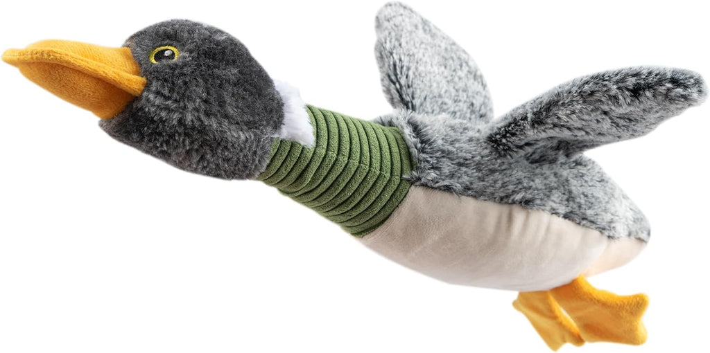 Best Pet Supplies Interactive Squeaky Dog Toy - Crinkle Duck, Yellow