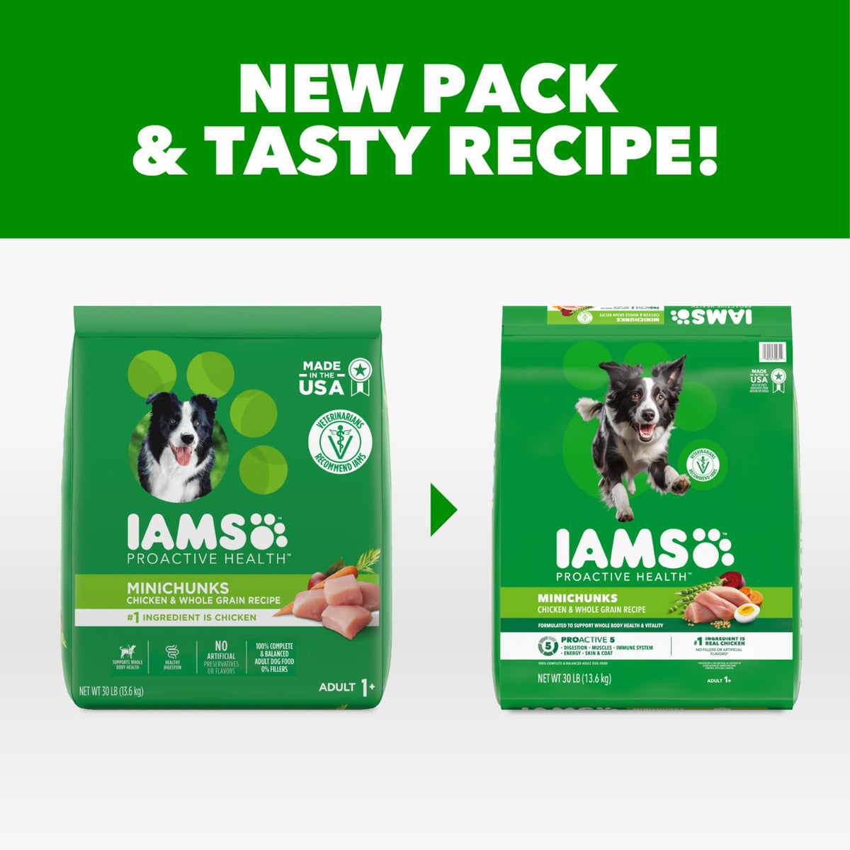 IAMS Proactive Health Adult Minichunks Dry Dog Food, Chicken, 40 lb