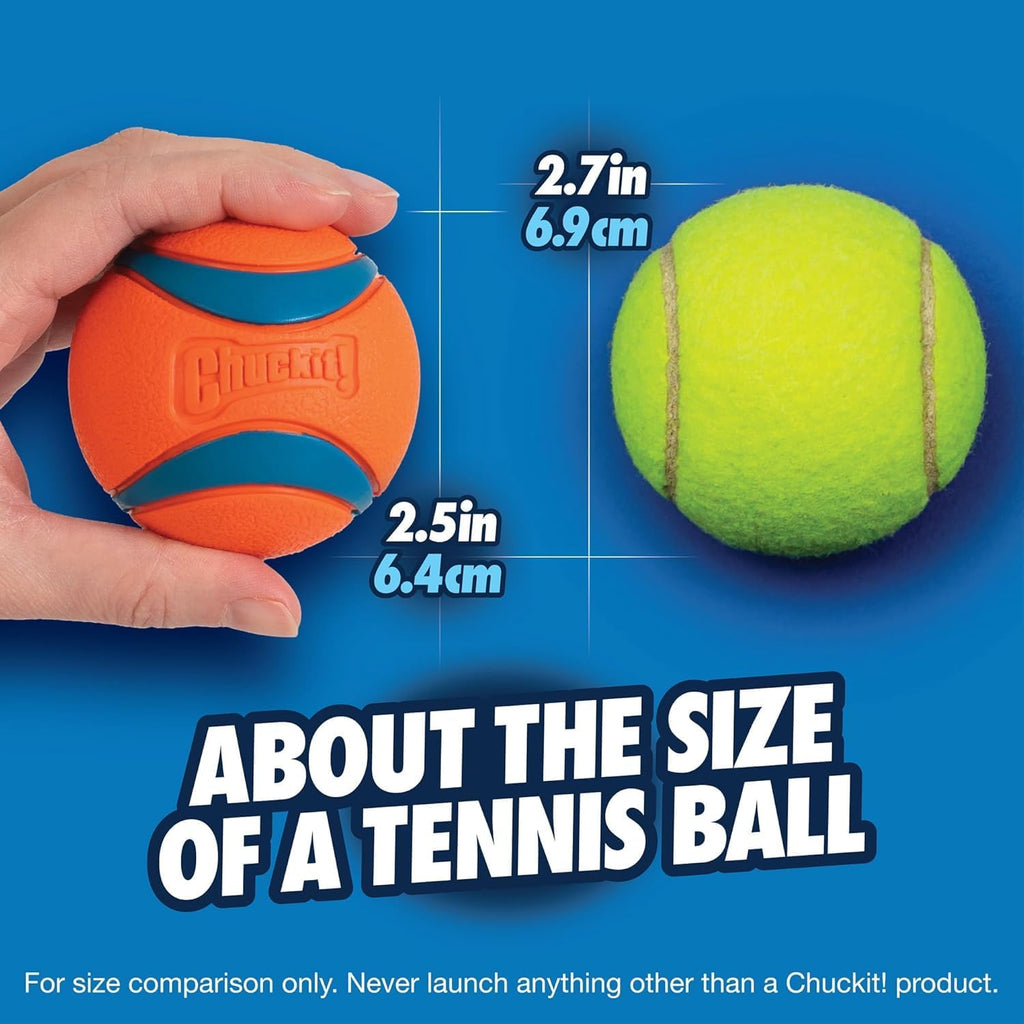 Chuckit! Ultra Ball Dog Toy, Durable Rubber, Medium 2.5-in, 2 Pack