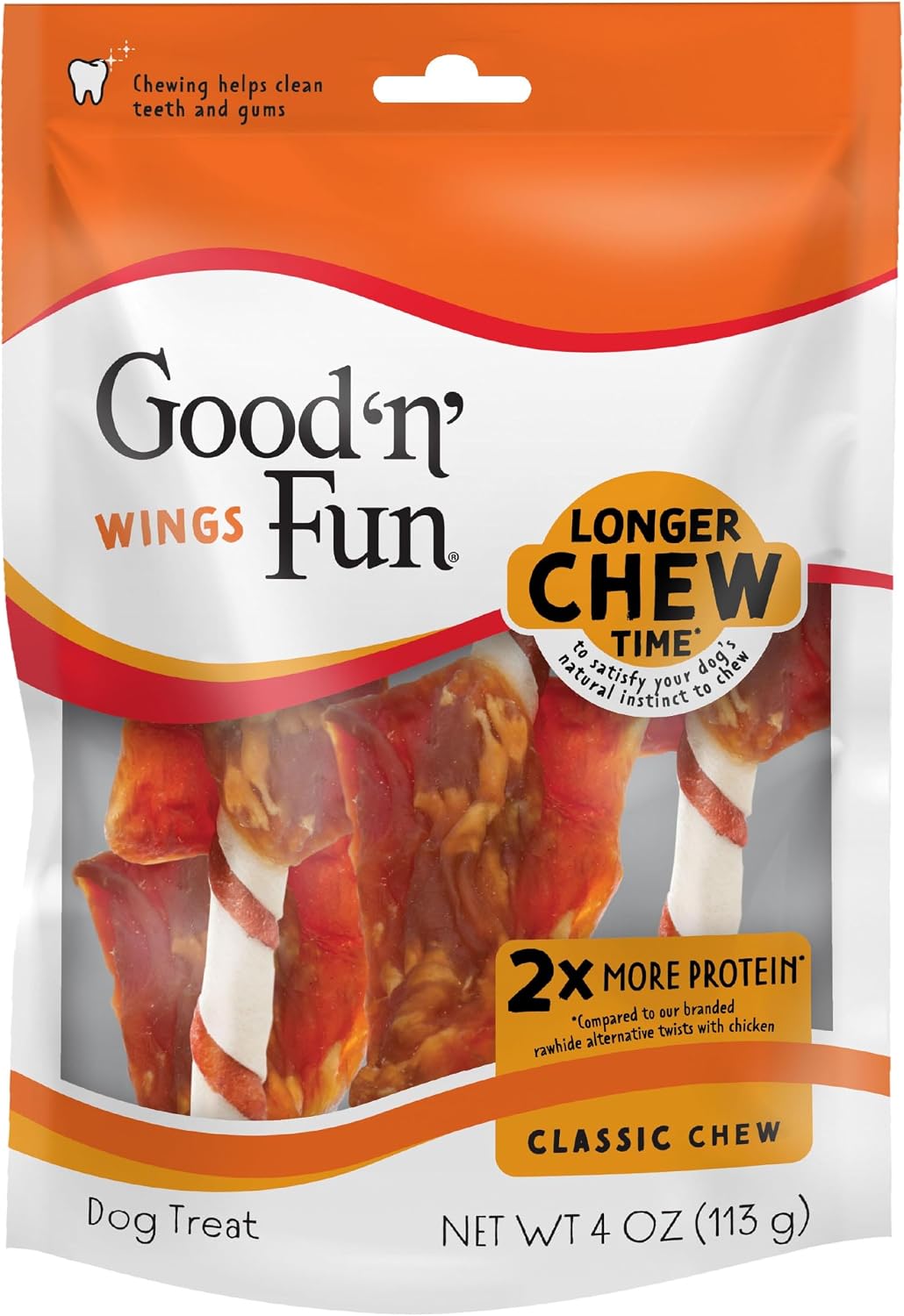 GOOD 'N' FUN Wings Long-Lasting Dog Treat Made with Real Protein, 24 oz