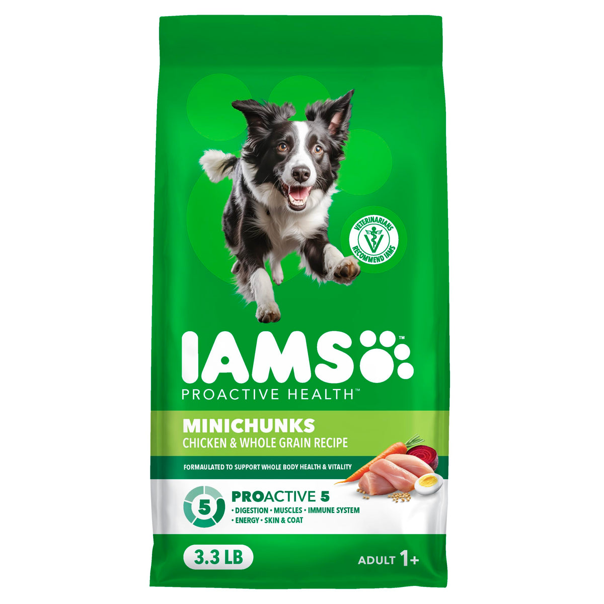 IAMS Proactive Health Adult Minichunks Dry Dog Food, Chicken, 40 lb