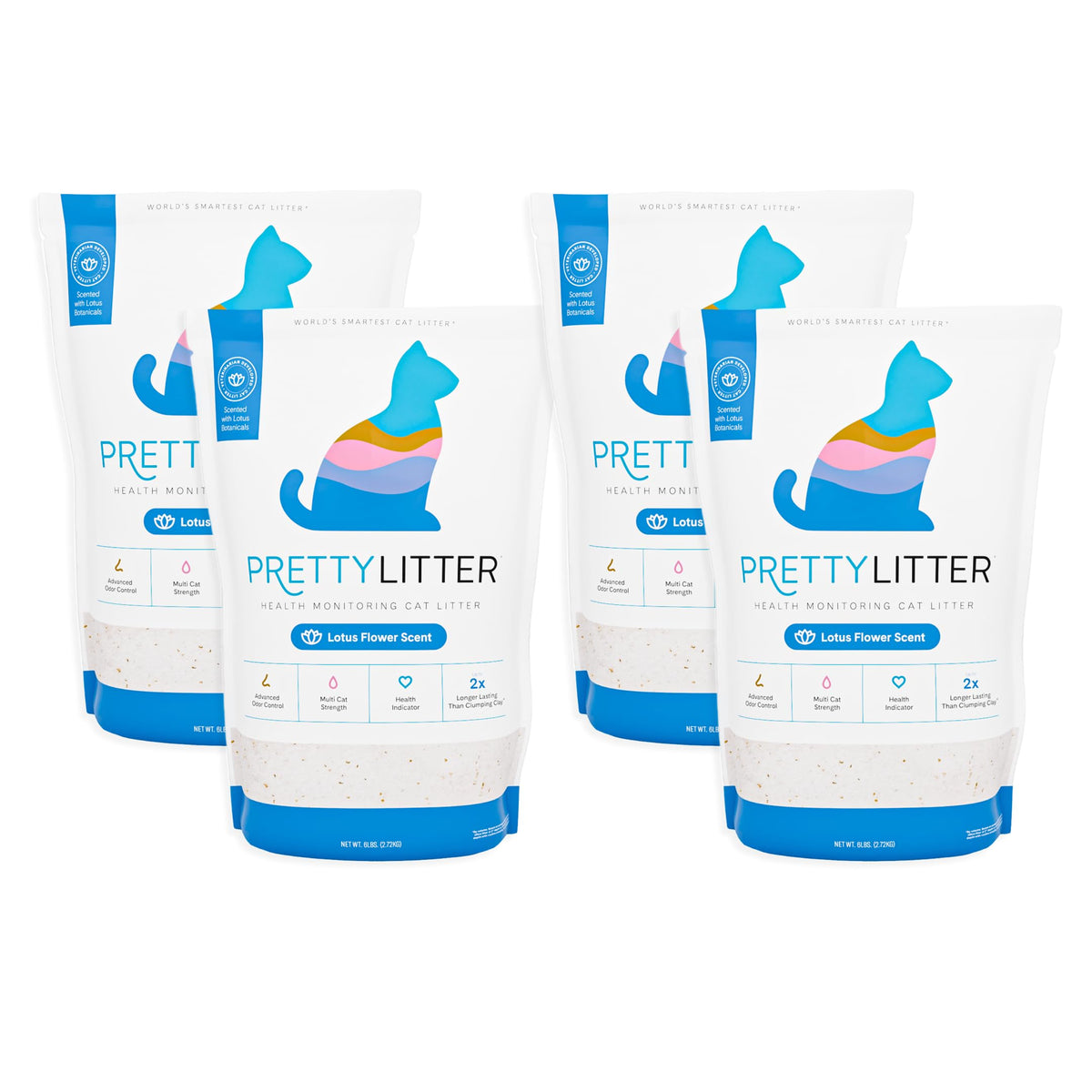 PrettyLitter Health Monitoring Cat Litter, Unscented, 6 lb. Bag
