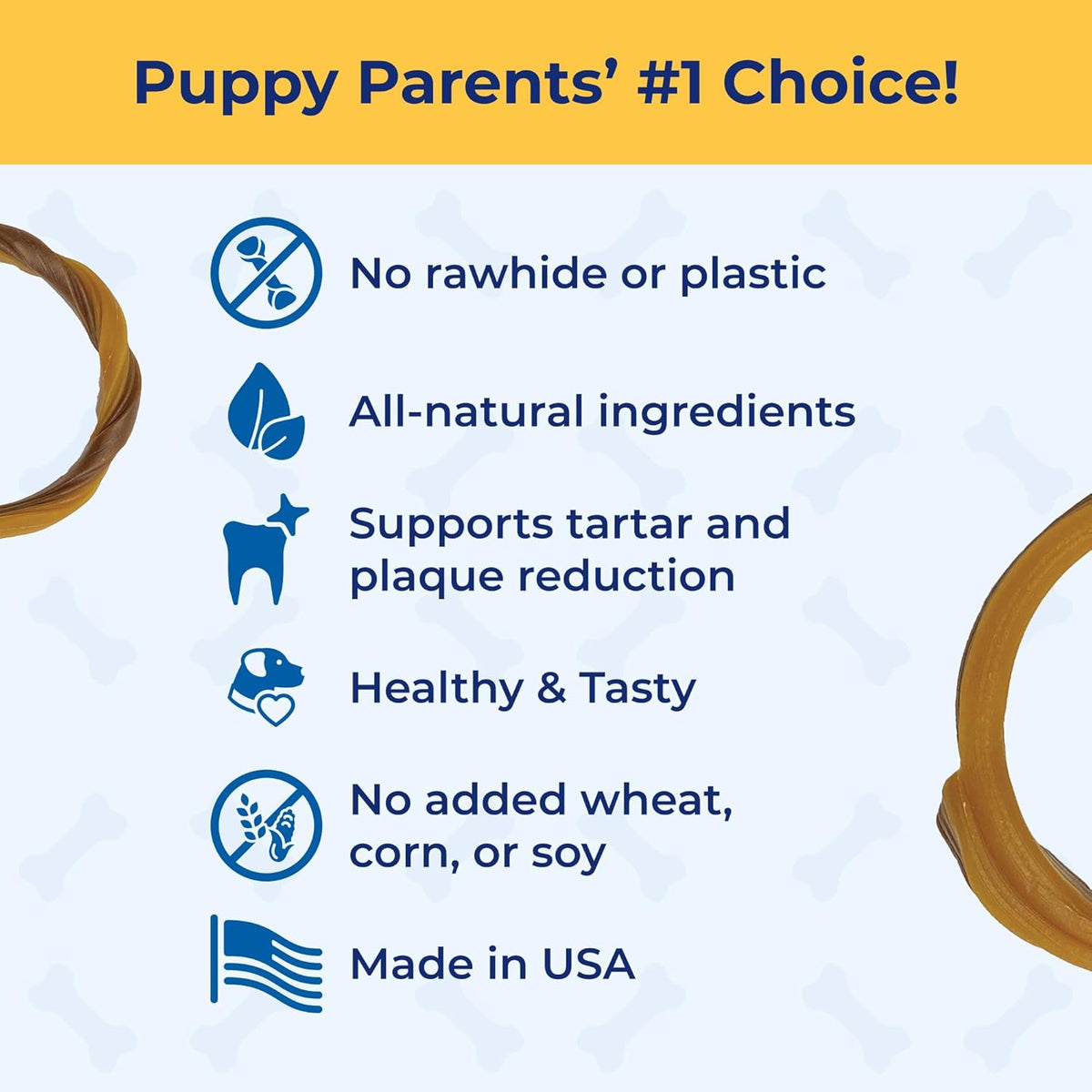 N-Bone Puppy Teething Rings, Chicken Flavor, Natural Puppy Teething Chews & Chew Treats, Helps Soothe Teething Gums, Calcium Enriched, 6 Rings