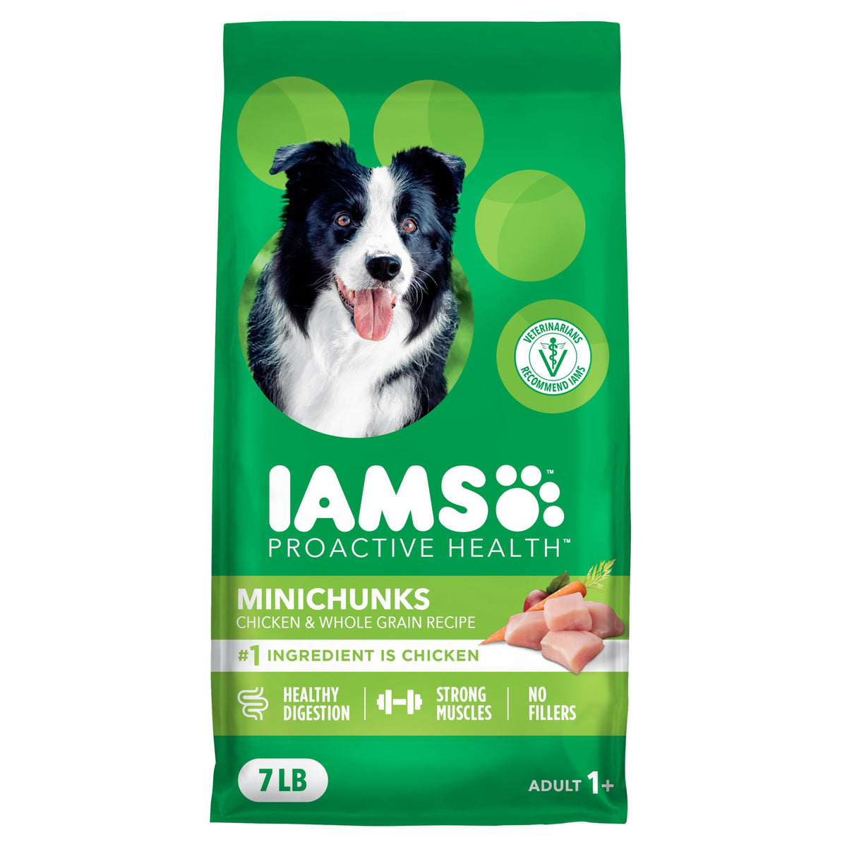 IAMS Proactive Health Adult Minichunks Dry Dog Food, Chicken, 40 lb