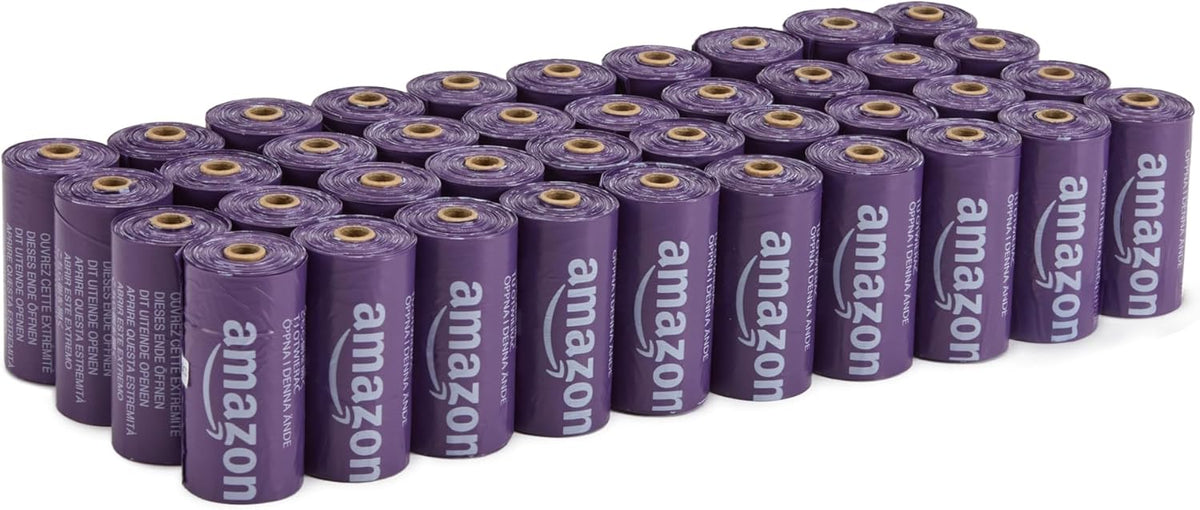 Amazon Basics Dog Poop Bags, 120 Count, Enhanced for Guaranteed Leakproof, Unscented, Green