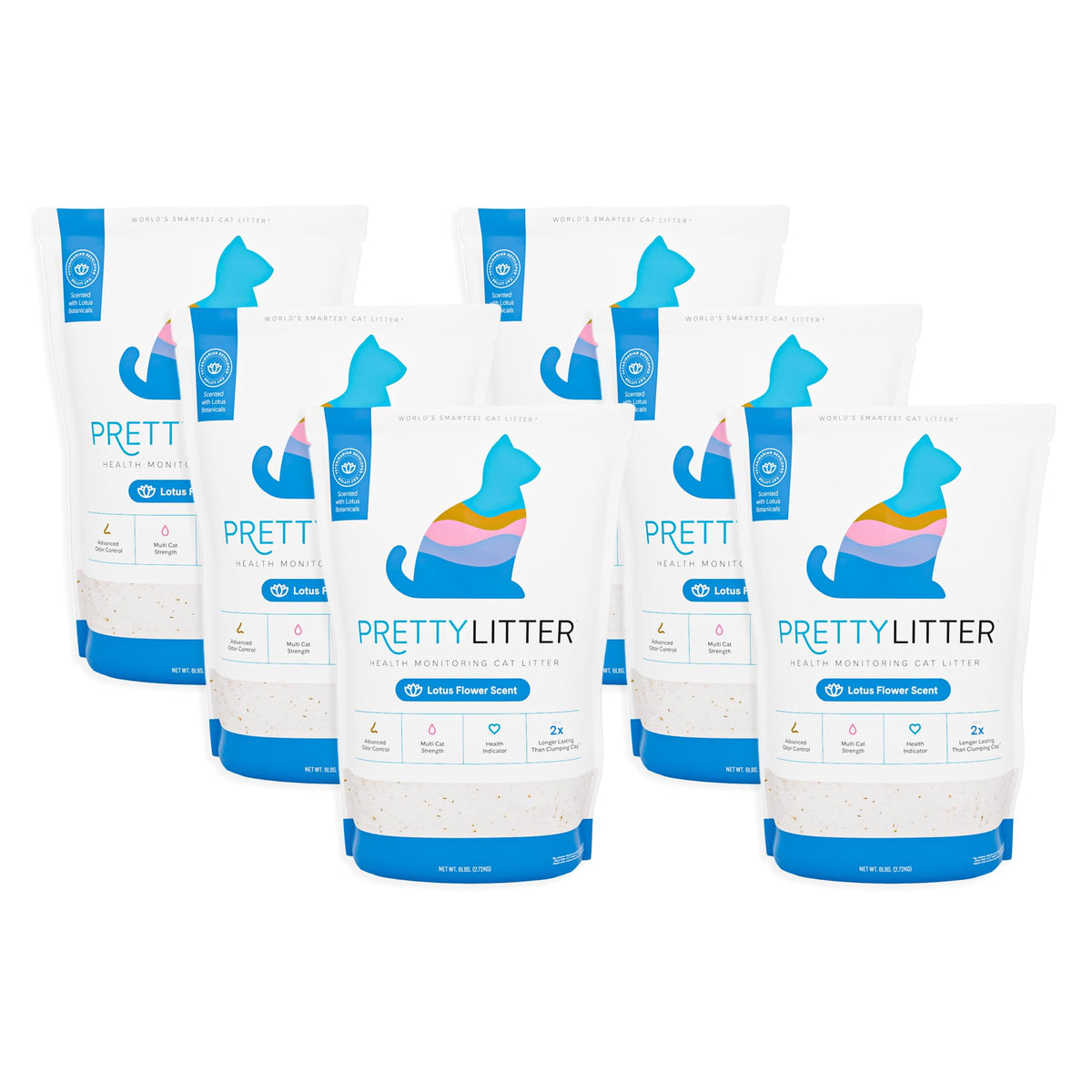 PrettyLitter Health Monitoring Cat Litter, Unscented, 6 lb. Bag