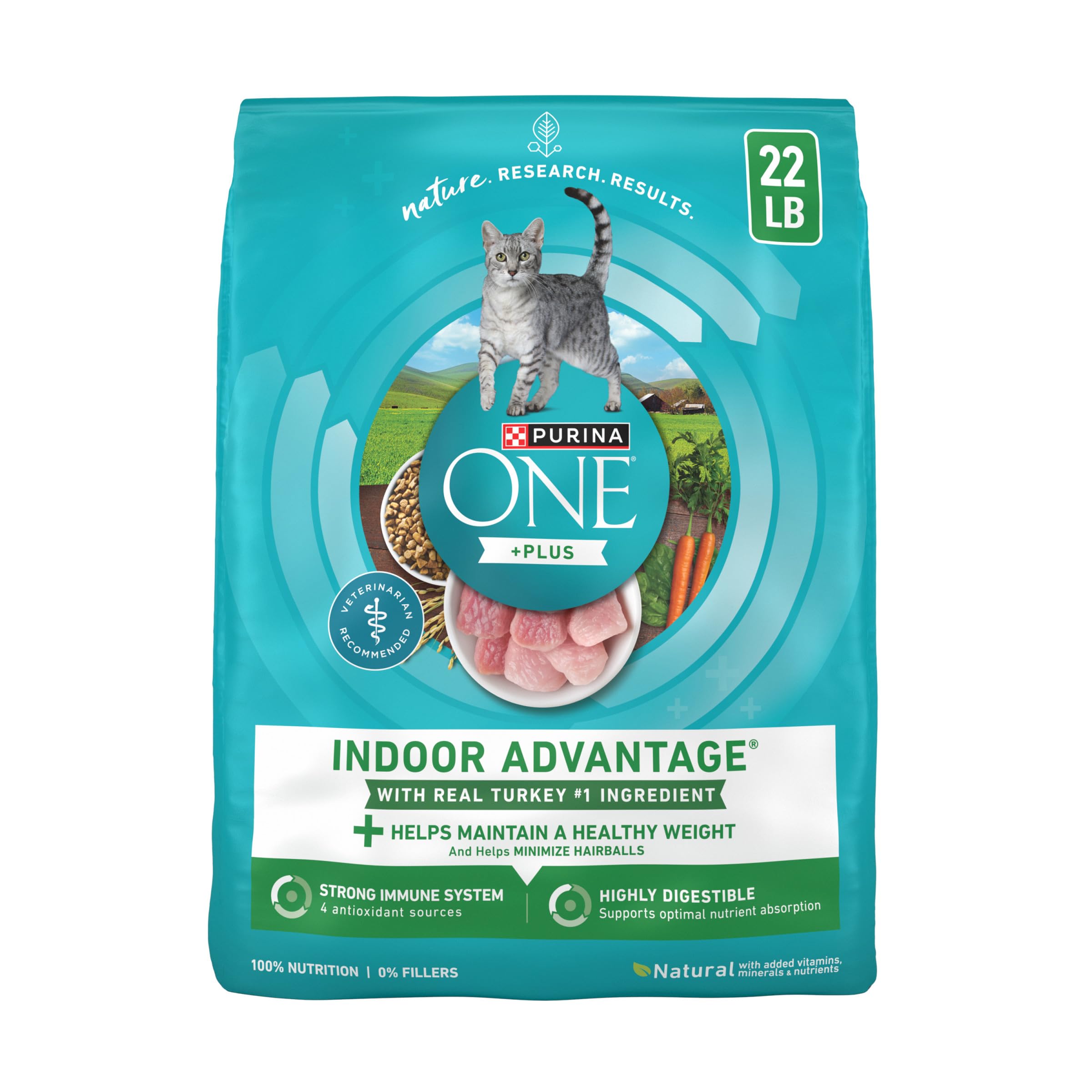Purina ONE Indoor Advantage Weight Control Dry Cat Food, 16 lb Bag