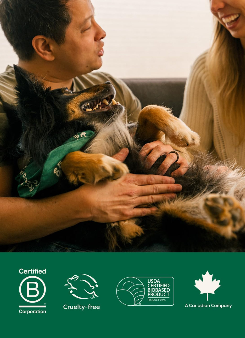 Earth Rated Pet Wipes for Dogs and Cats, Hypoallergenic, Cleaning and Hydrating, for Paws, Body and Butt (Eye Wipes Unscented, 70 Grooming Wipes)