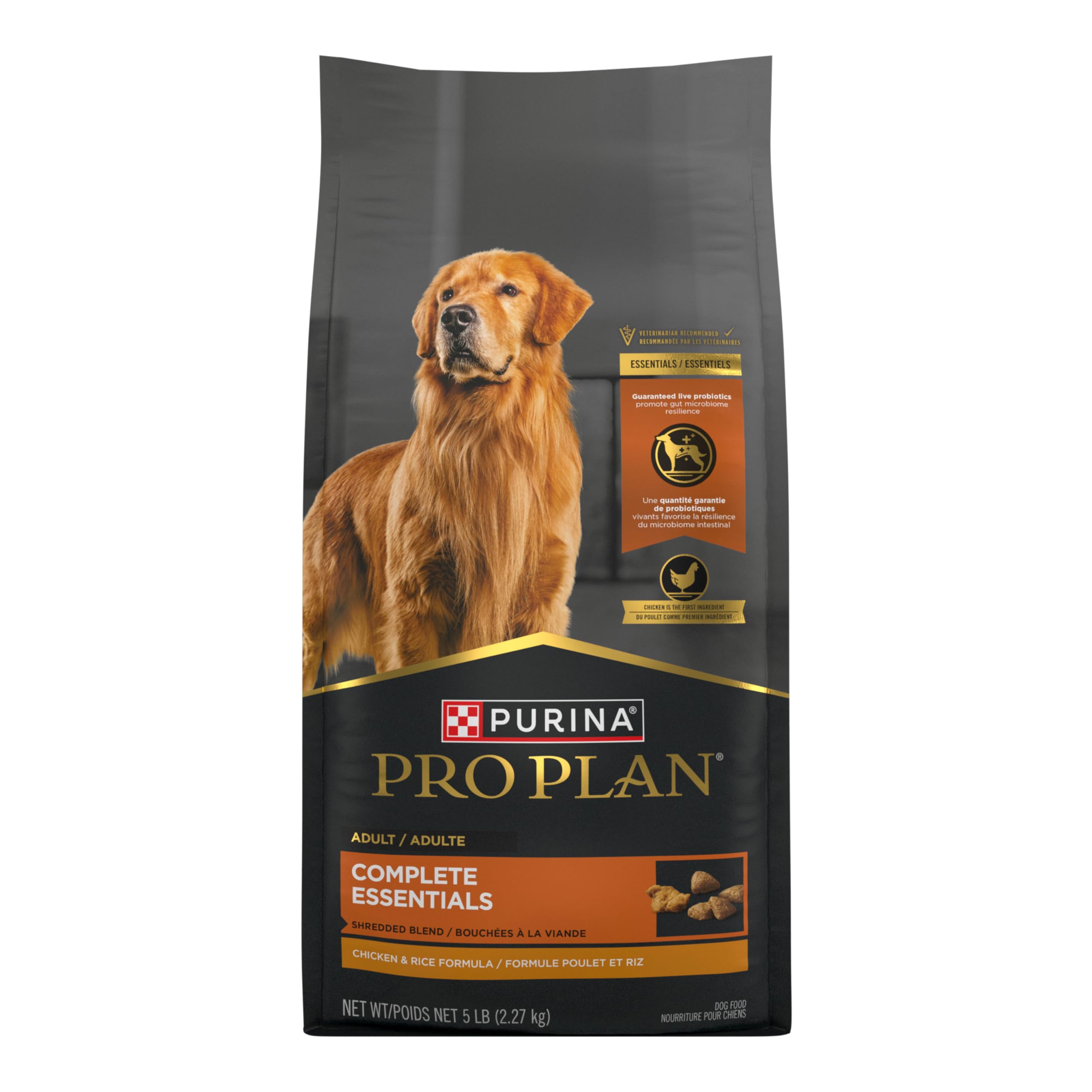 Purina Pro Plan Complete Essentials Chicken & Rice Dry Dog Food, 35 lb Bag